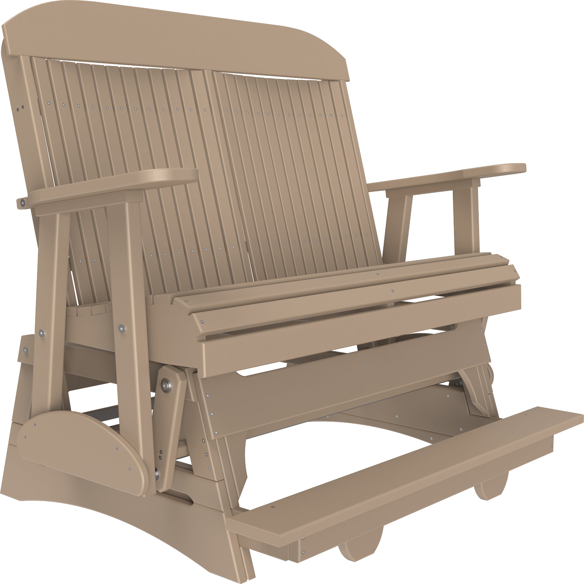 LuxCraft 4′ Classic Balcony Glider – Outdoor Poly Balcony Glider Bench (4CPBAG)