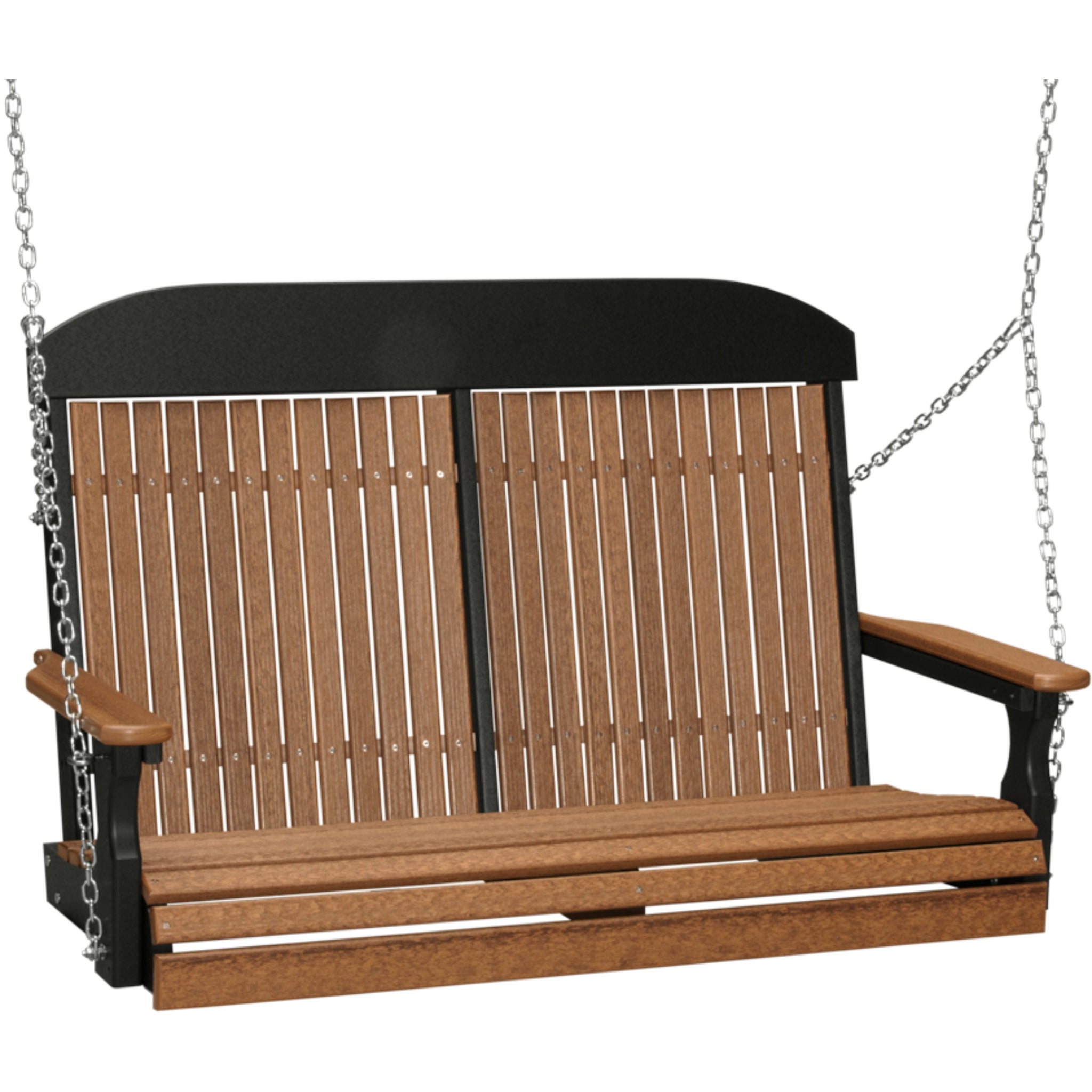 LuxCraft 4′ Classic Swing Chair – Durable Poly Outdoor Porch Swing (4CPS)