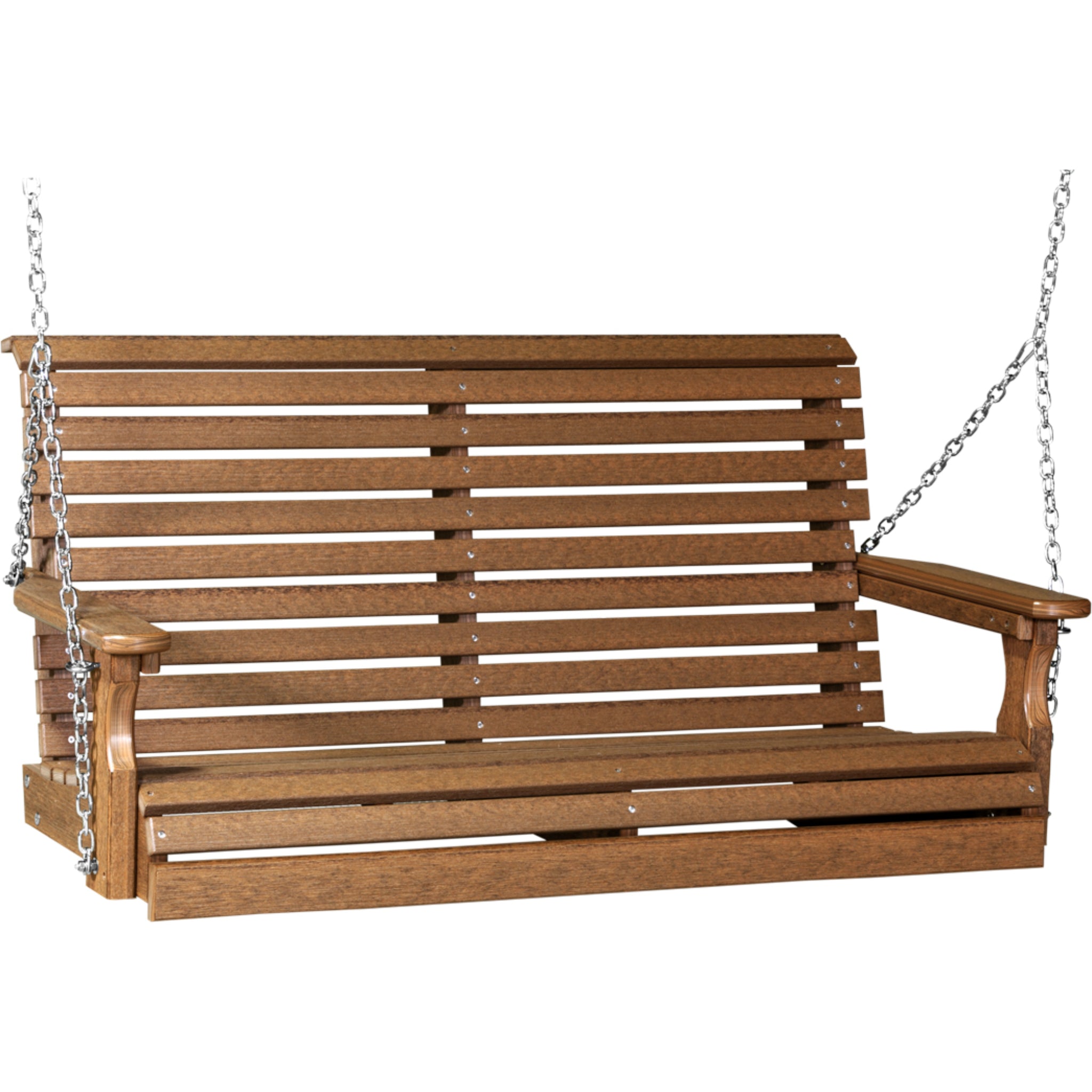 LuxCraft 4′ Plain Swing Chair – Weather-Resistant Outdoor Porch Swing (4PPS)
