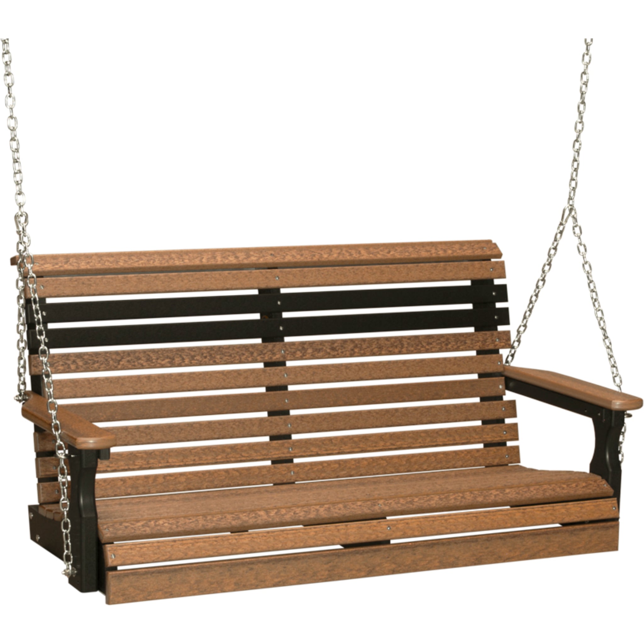 LuxCraft 4′ Plain Swing Chair – Weather-Resistant Outdoor Porch Swing (4PPS)