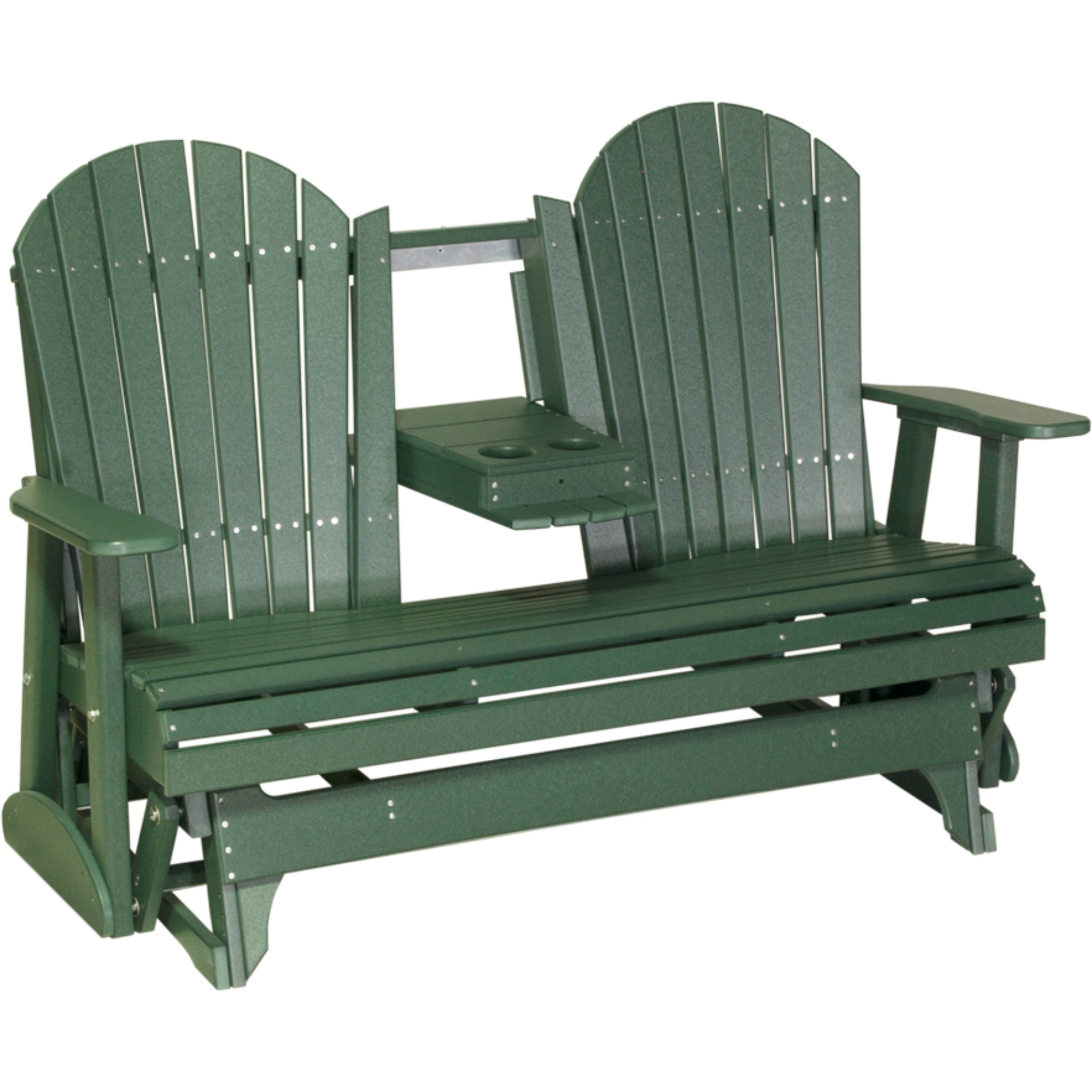 LuxCraft 5′ Adirondack Glider Chair – Outdoor Poly Porch Glider (5APG)