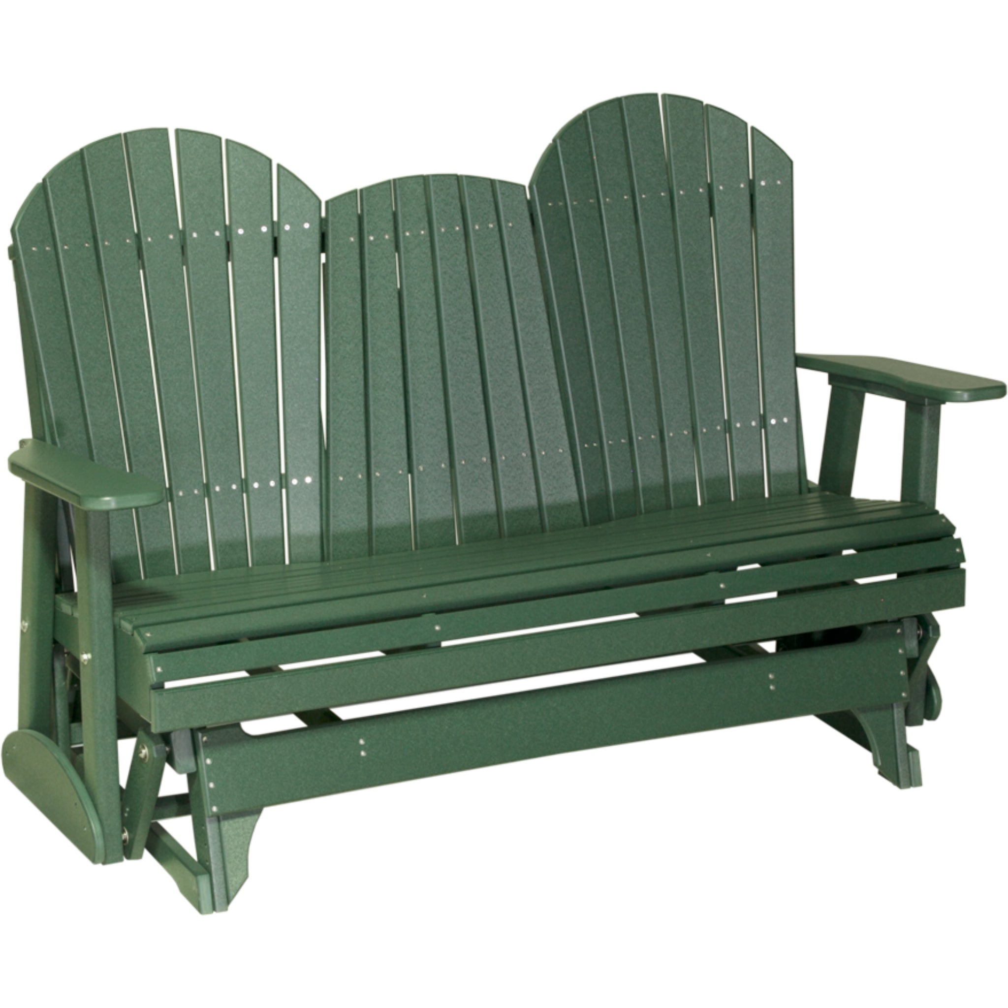 LuxCraft 5′ Adirondack Glider Chair – Outdoor Poly Porch Glider (5APG)