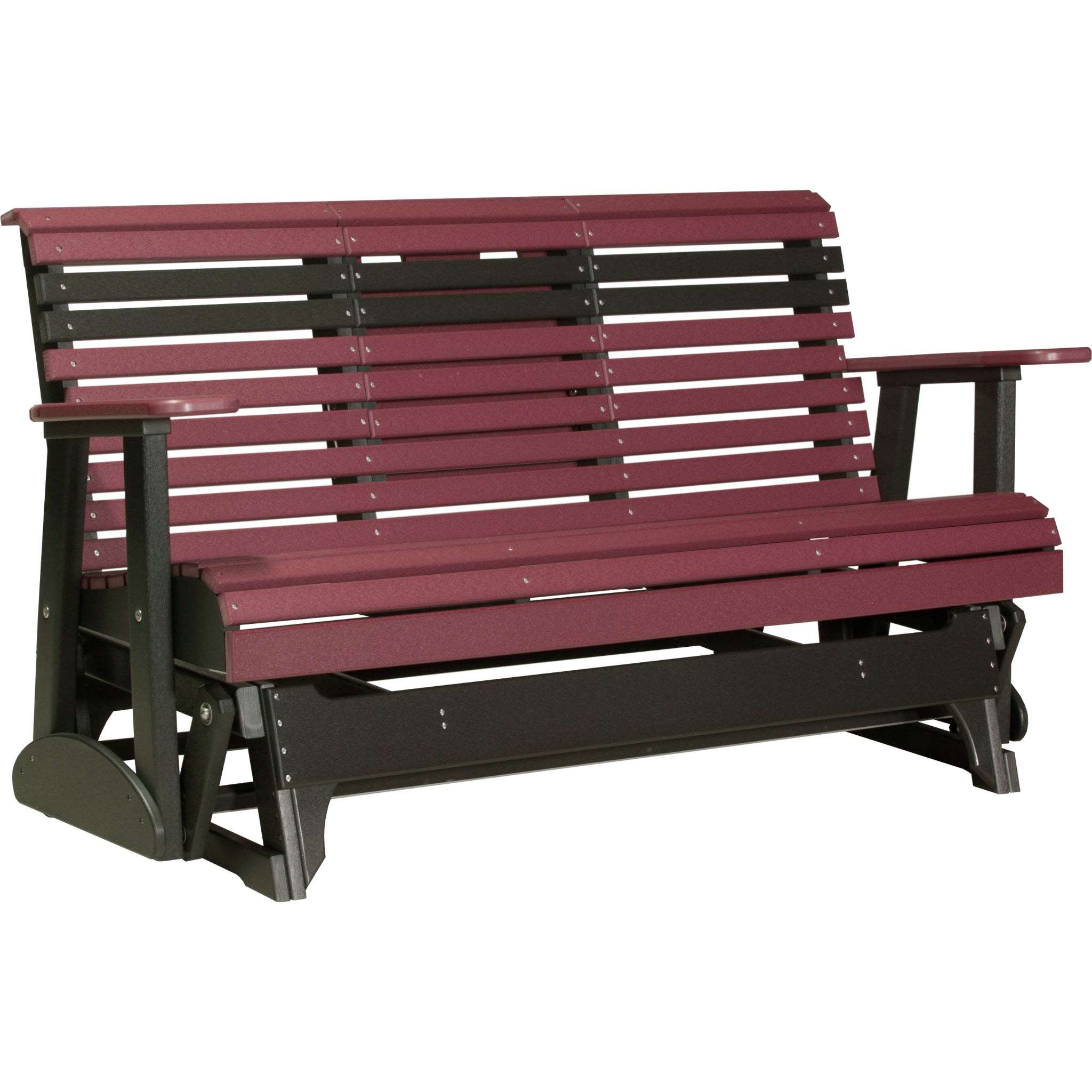 LuxCraft 5′ Plain Glider – Outdoor Poly Porch Glider Bench (5PPG)