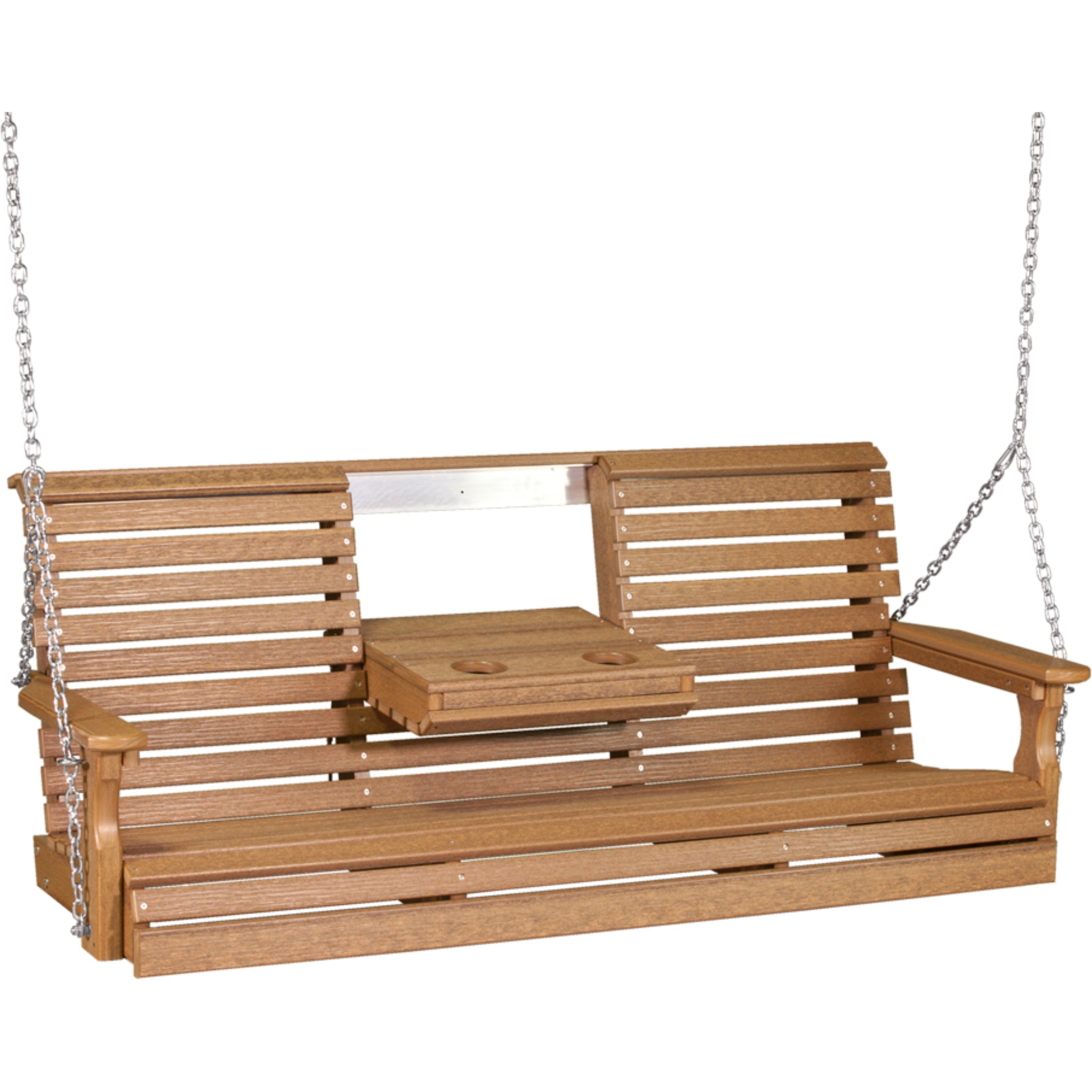 LuxCraft 5′ Plain Swing Chair – Weather-Resistant Outdoor Porch Swing (5PPS)