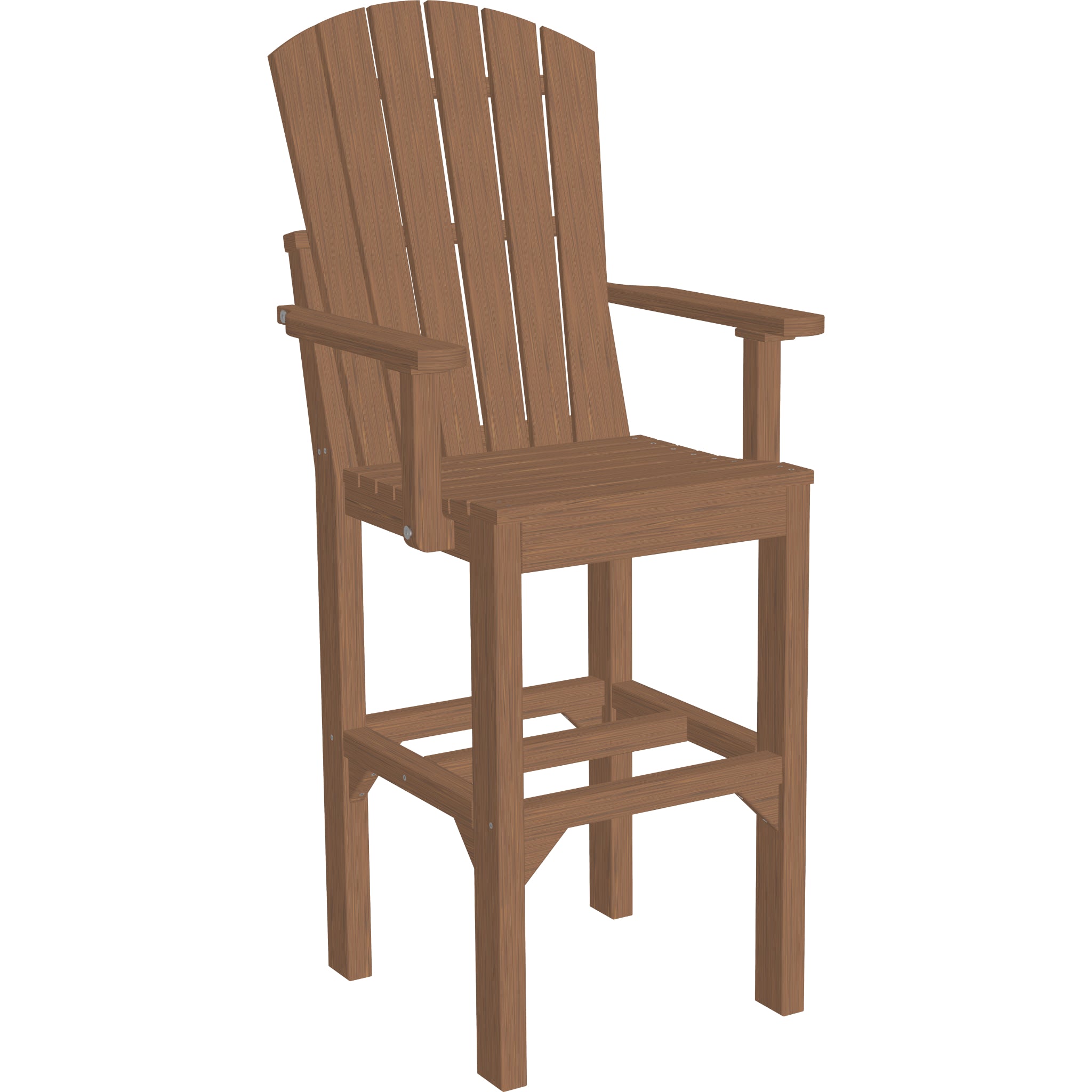 LuxCraft Adirondack Arm Chair – Outdoor Poly Bar Height Chair (AAC)