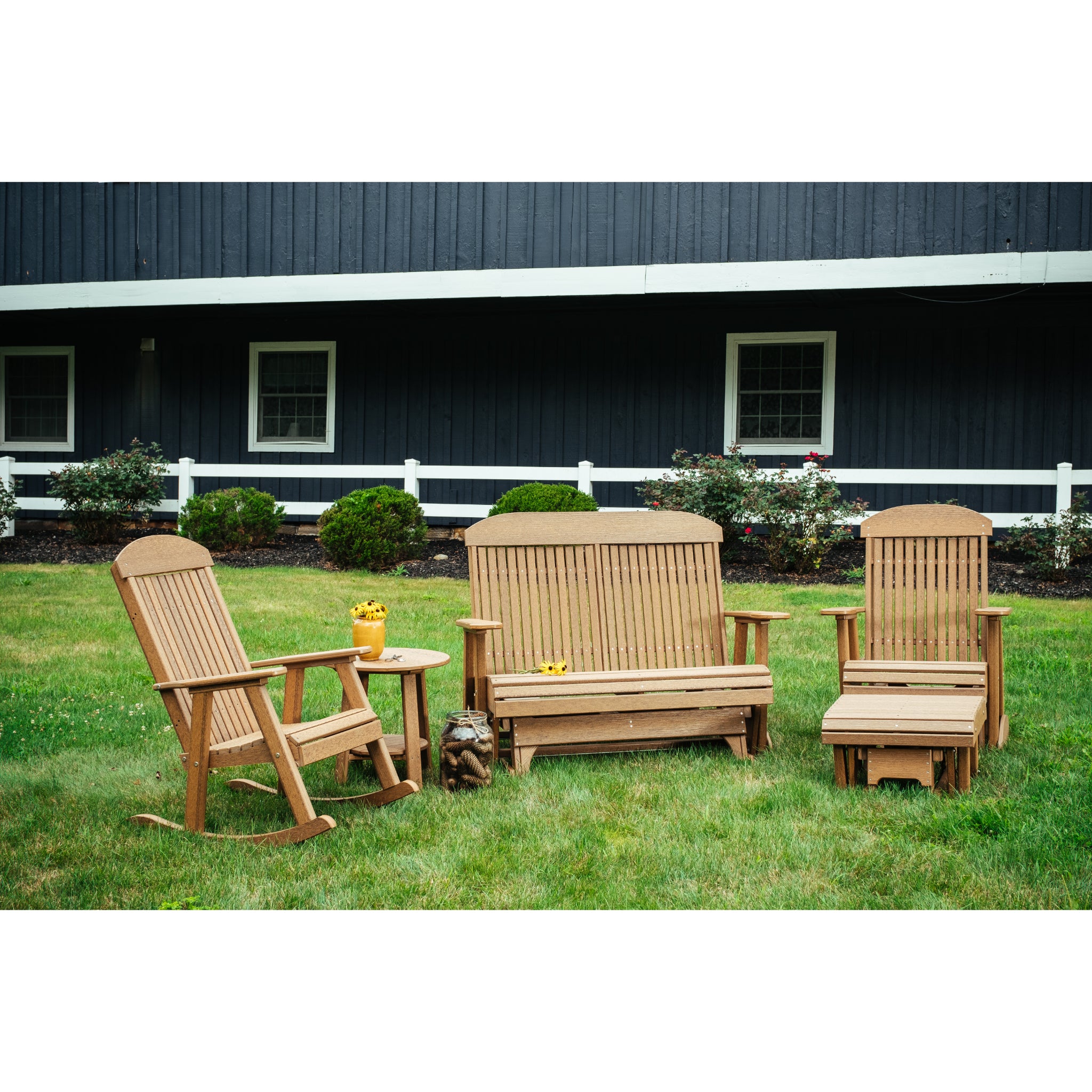 LuxCraft 2′ Classic Glider Chair – Outdoor Poly Glider Seat (2CPG)