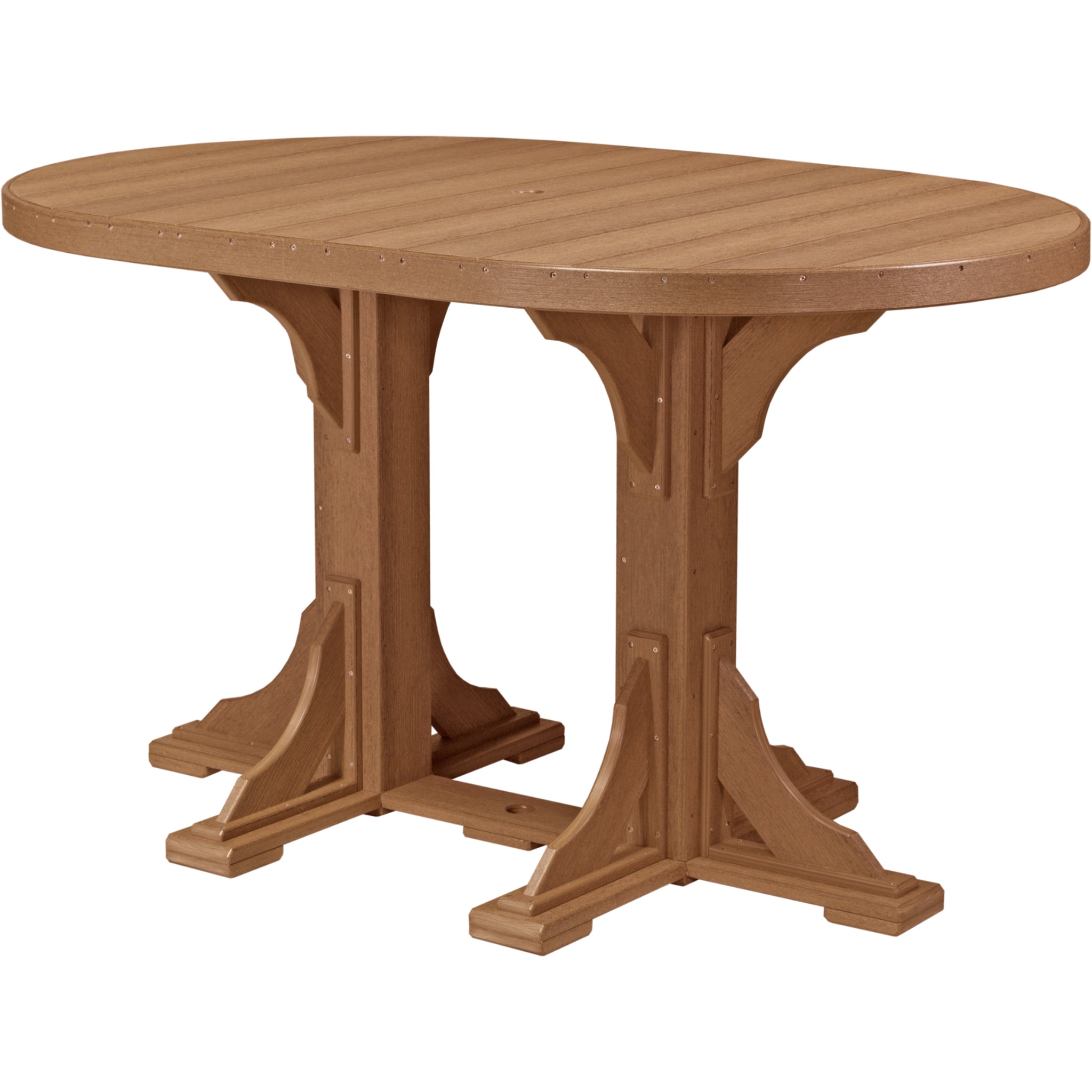 LuxCraft 4′ x 6′ Oval Table – Outdoor Poly Patio Bar Table (P46OT)