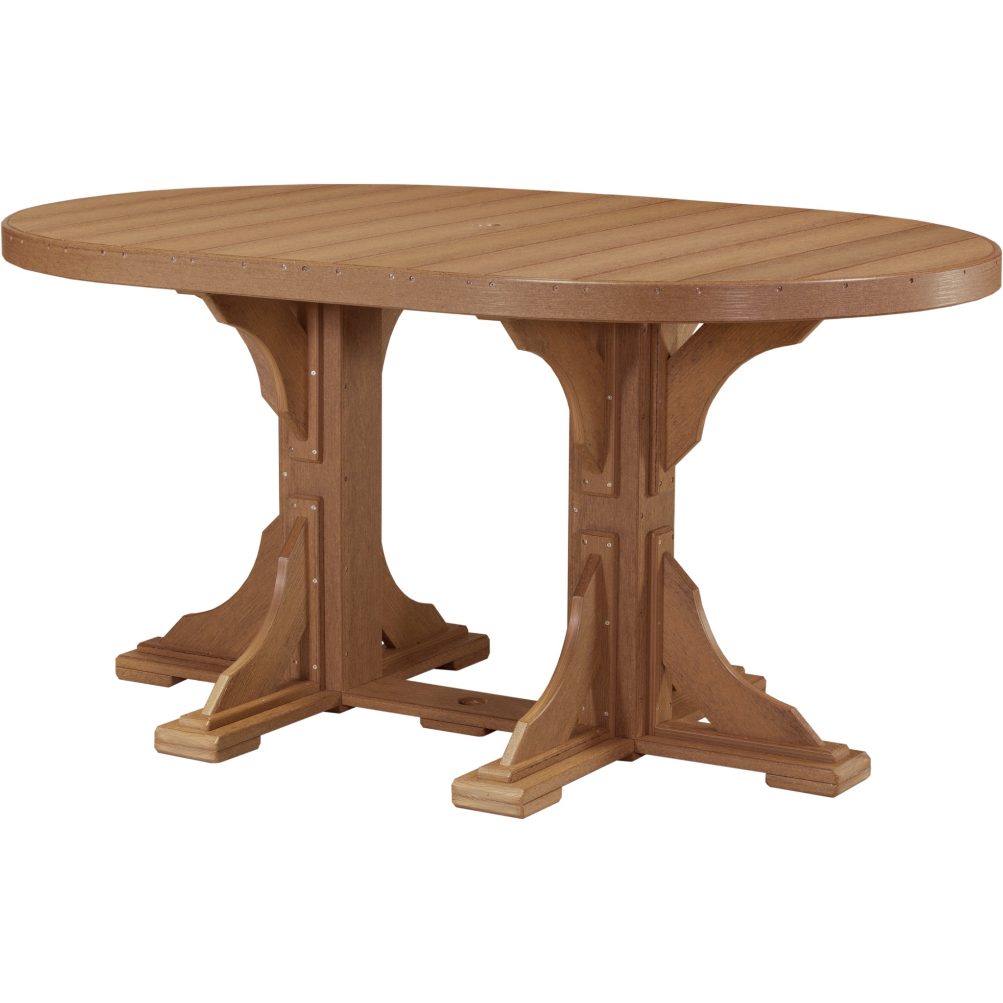 LuxCraft 4′ x 6′ Oval Table – Outdoor Poly Patio Counter Height Table (P46OT)