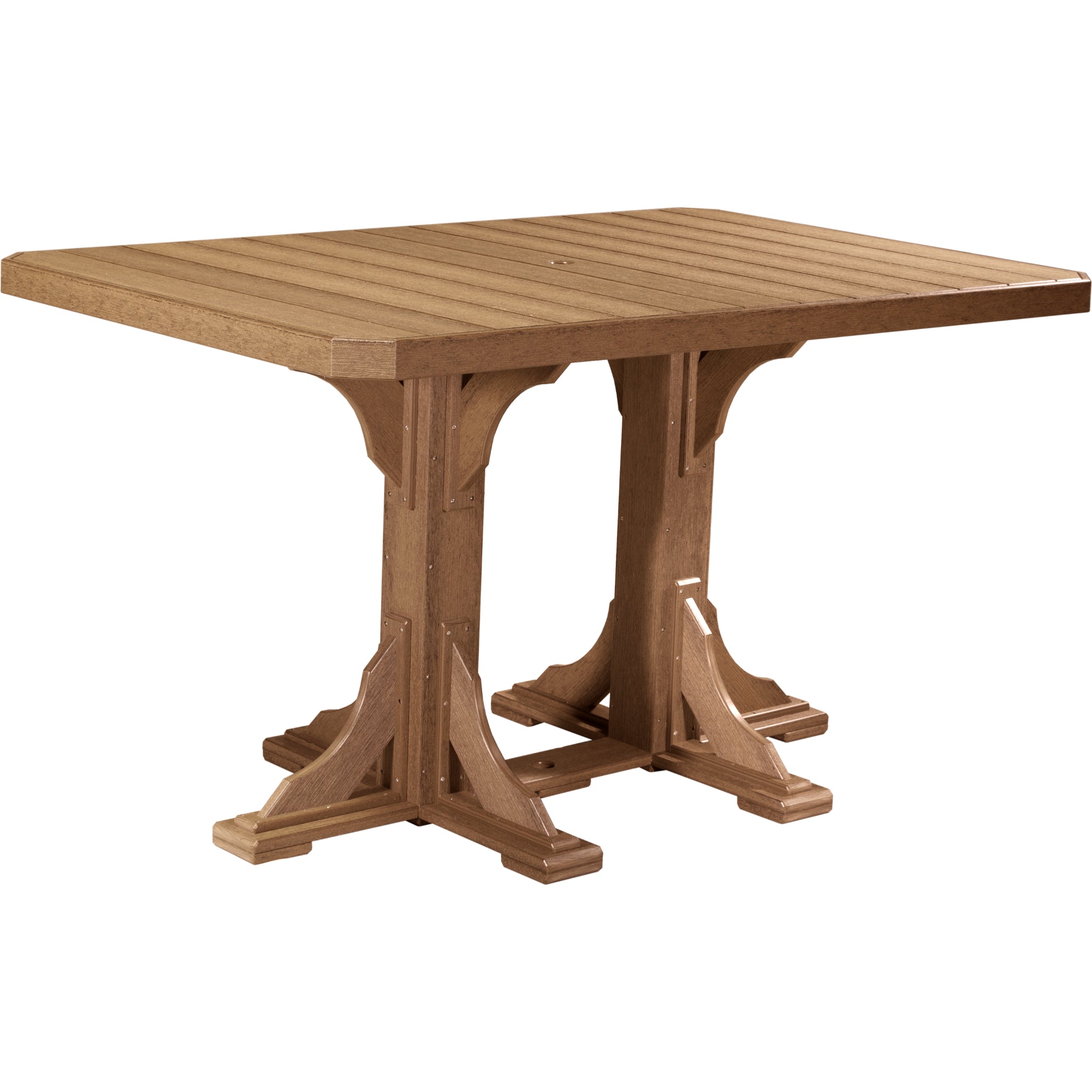 LuxCraft 4′ x 6′ Rectangular Table – Outdoor Poly Patio Bar Table (P46RT)