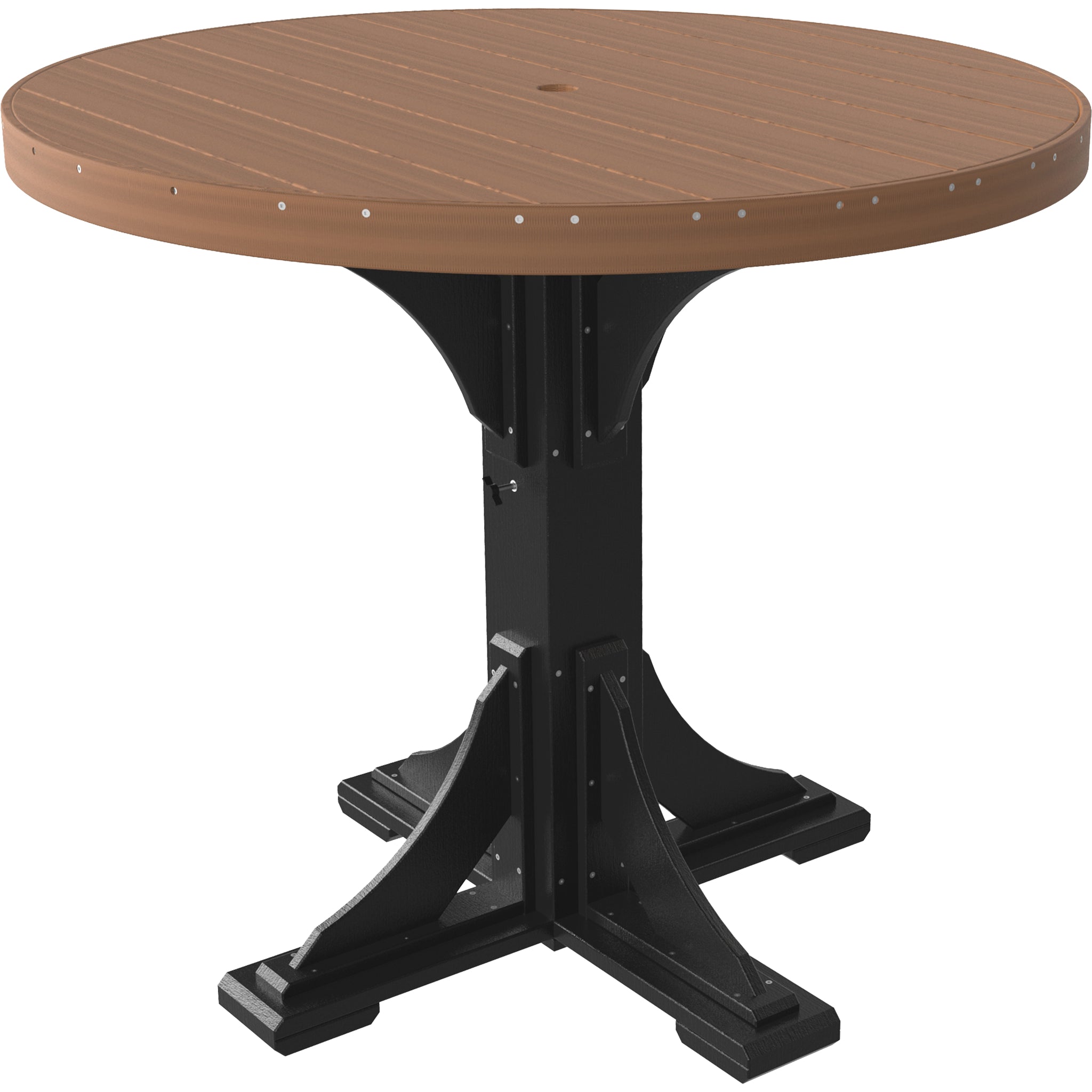 LuxCraft 4′ Round Table – Outdoor Poly Bar Table (P4RT)