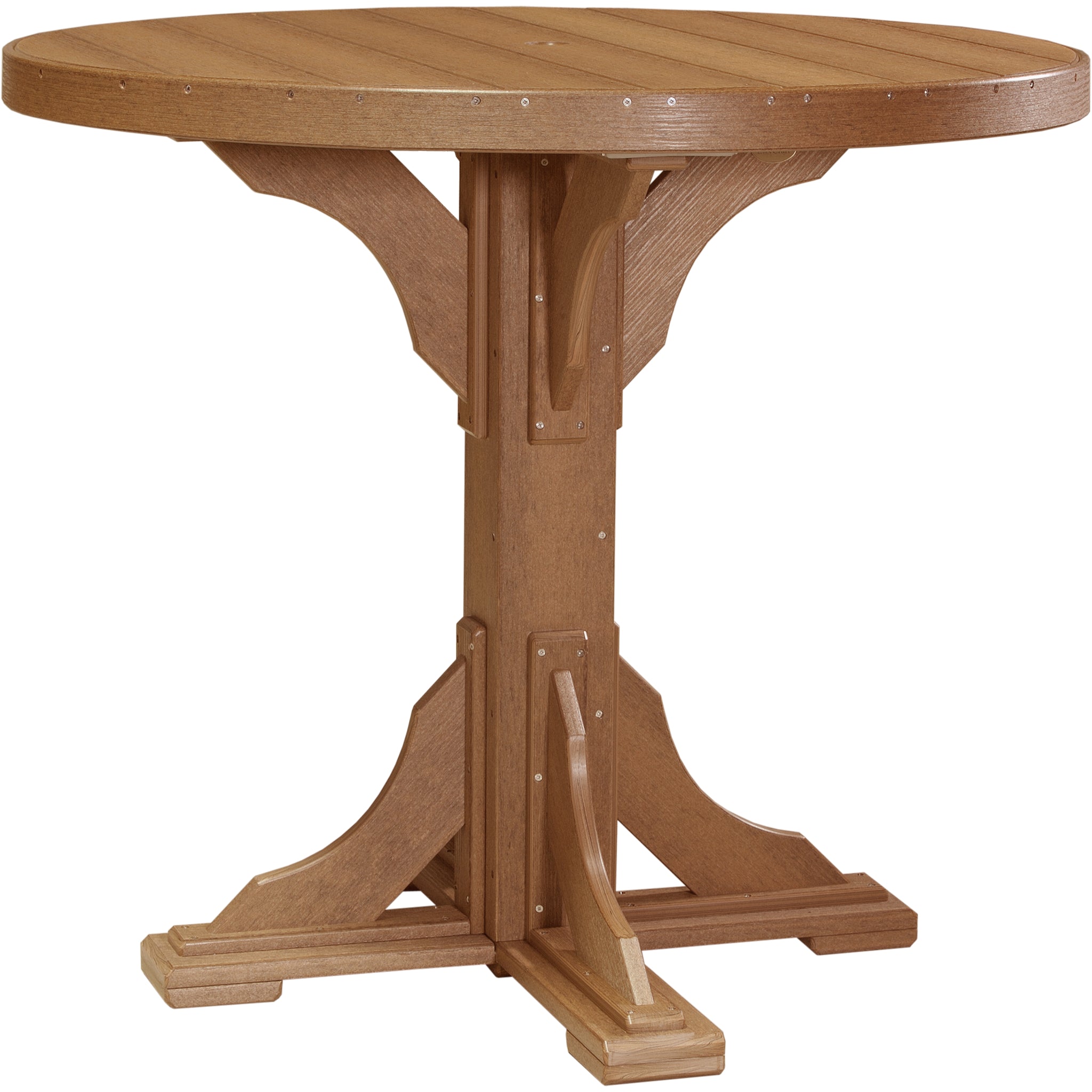 LuxCraft 4′ Round Table – Outdoor Poly Bar Table (P4RT)