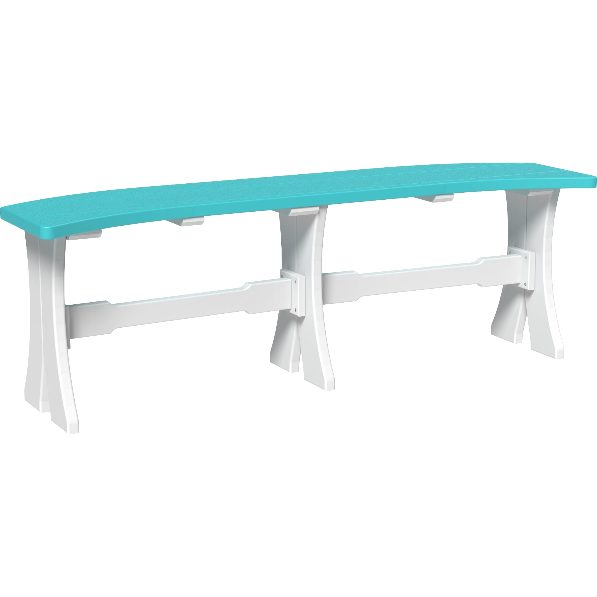 LuxCraft 52″ Table Bench – Outdoor Poly Patio Bench (P52TB)