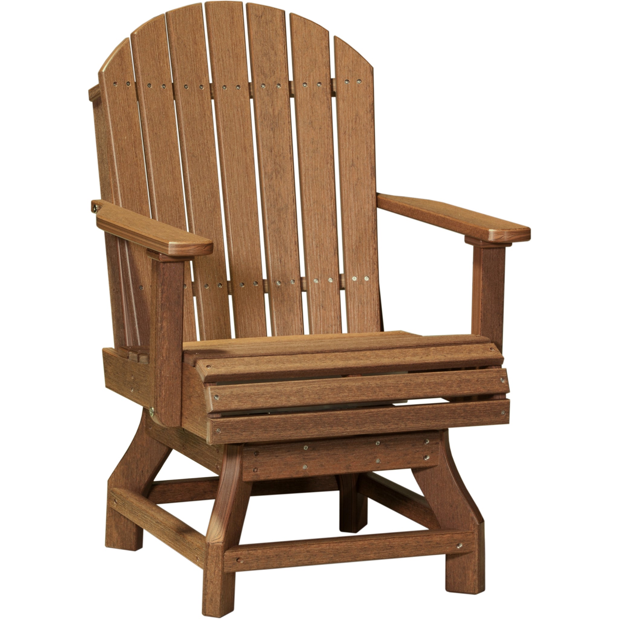 LuxCraft Adirondack Swivel Chair – Outdoor Poly Swivel Dining Chair (PASC)