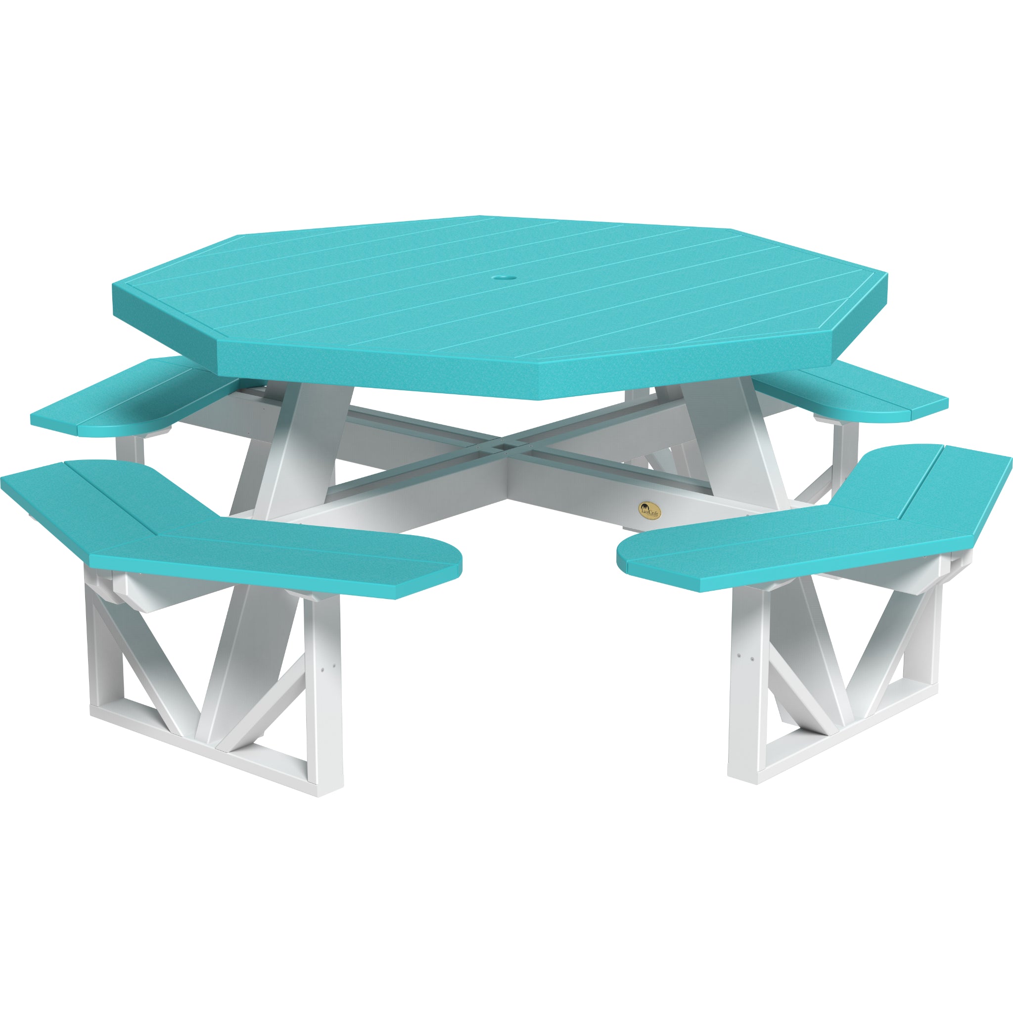 LuxCraft Octagon Picnic Table – Outdoor Poly Patio Picnic Table (POPT)