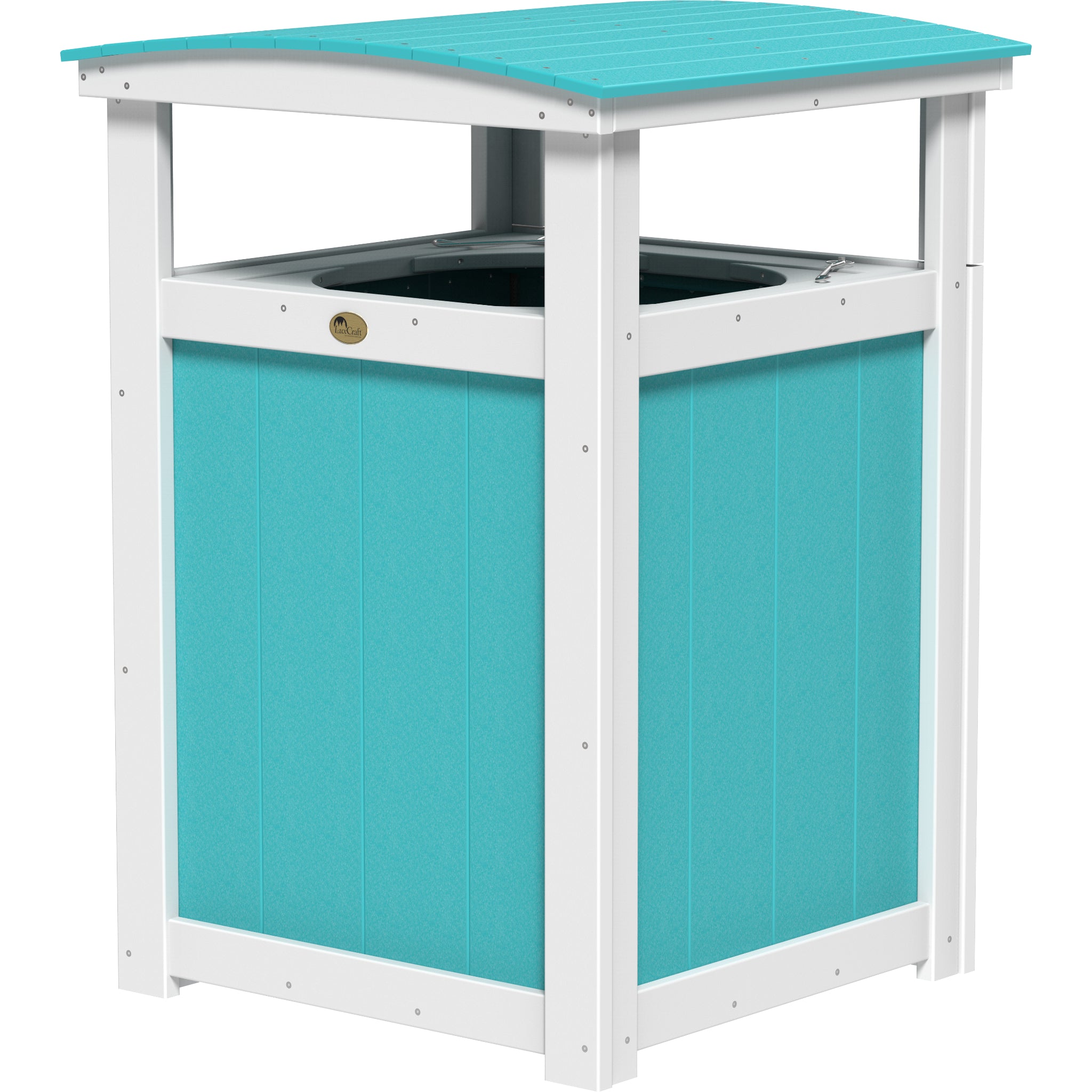 LuxCraft Trash Can – Outdoor Poly Patio Trash Bin (PTC)