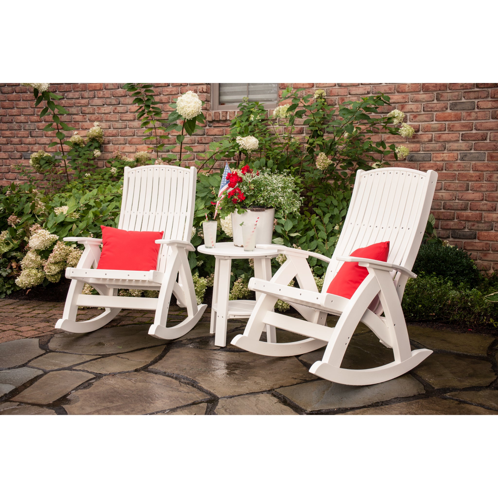 LuxCraft Comfort Rocker – Outdoor Poly Rocking Chair (PCR)