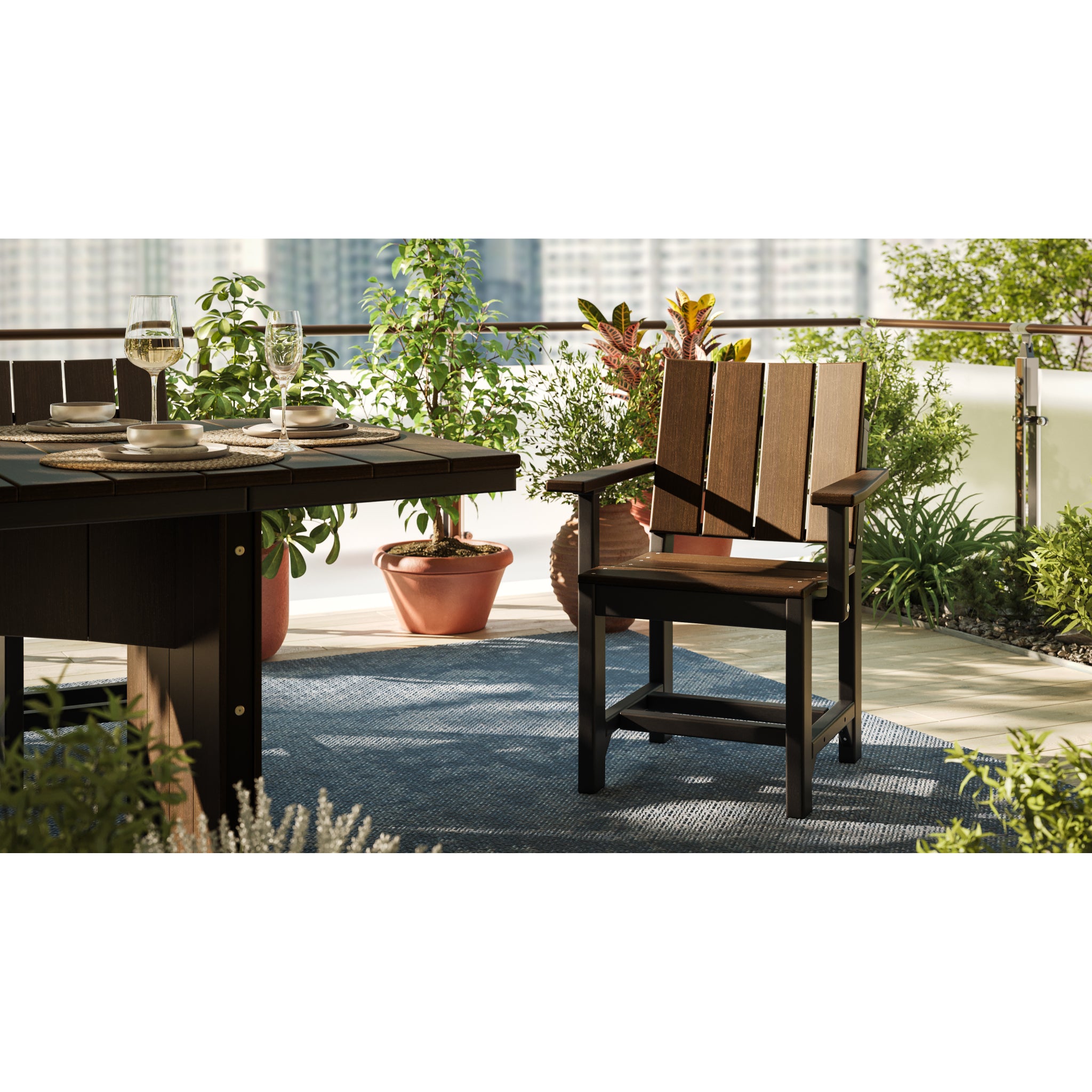 LuxCraft Urban Arm Chair – Outdoor Poly Dining Chair (UARC)