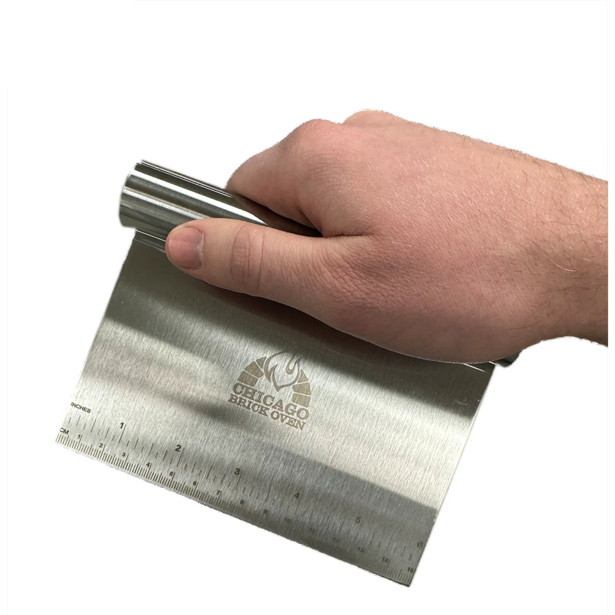 Chicago Brick Oven 6" x 4 1/2" Stainless Steel Dough Cutter/Scraper CBO-A-DGH-CUT