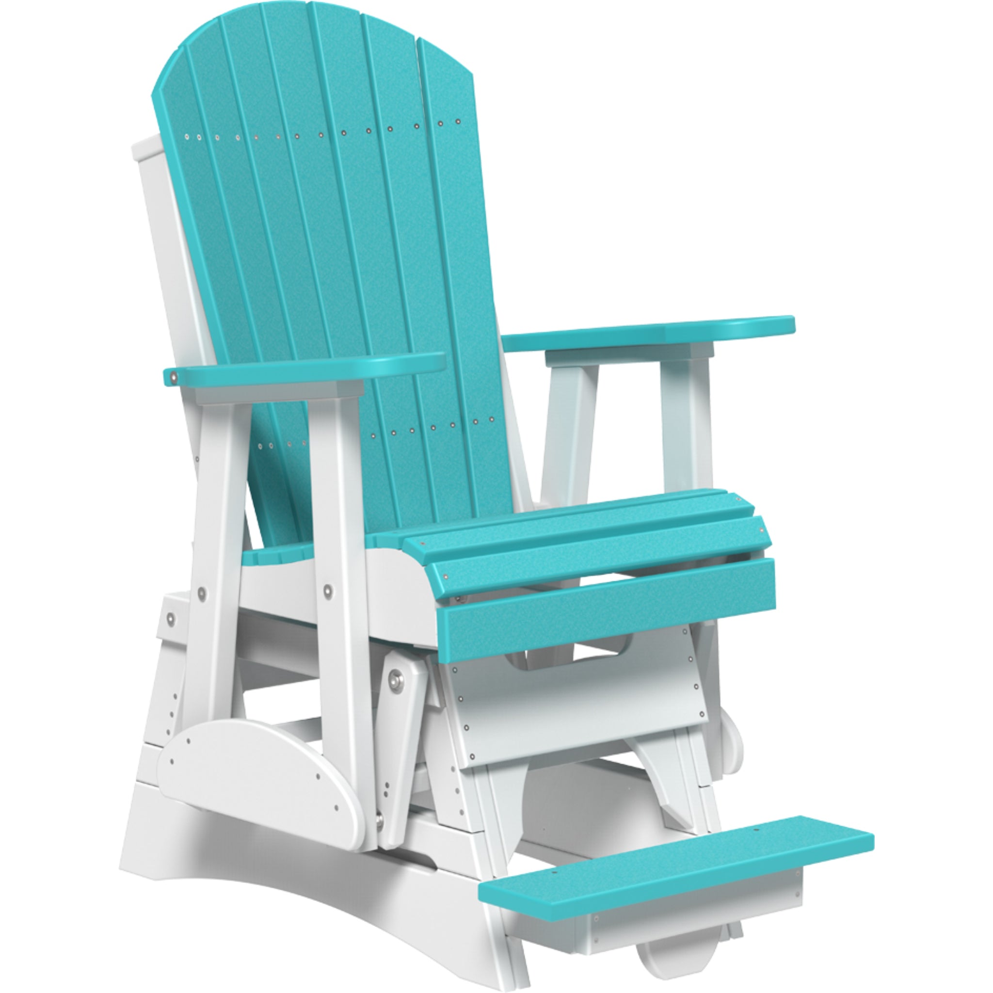 LuxCraft 2′ Adirondack Balcony Glider Chair – Outdoor High Seat Glider (2APBAG)