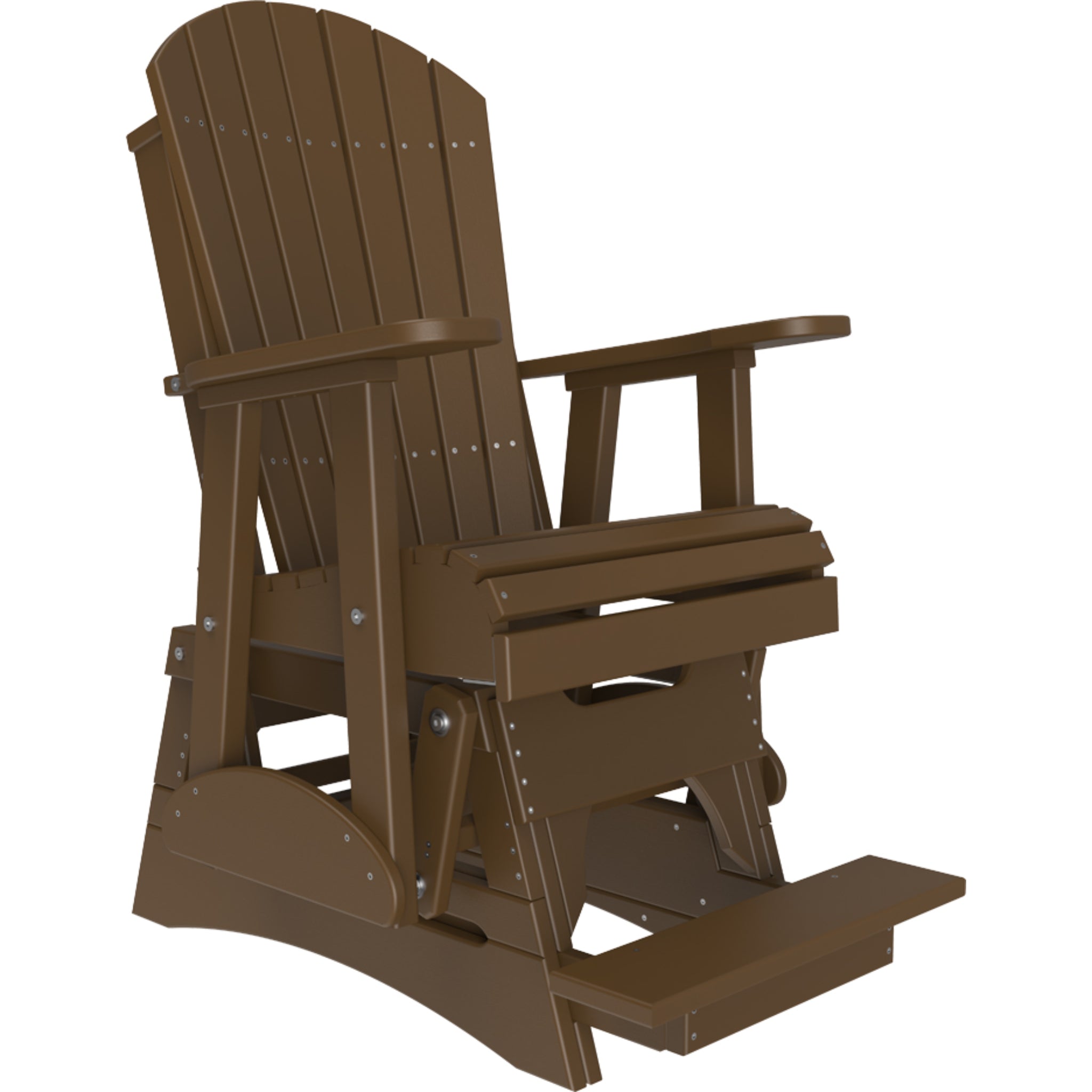 LuxCraft 2′ Adirondack Balcony Glider Chair – Outdoor High Seat Glider (2APBAG)
