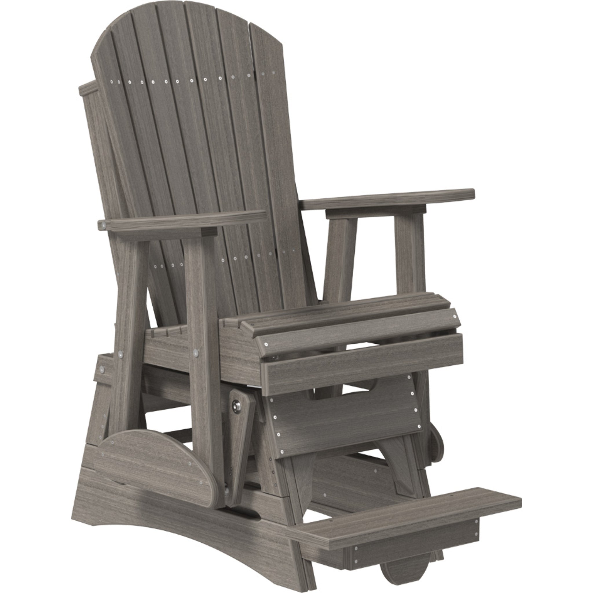LuxCraft 2′ Adirondack Balcony Glider Chair – Outdoor High Seat Glider (2APBAG)