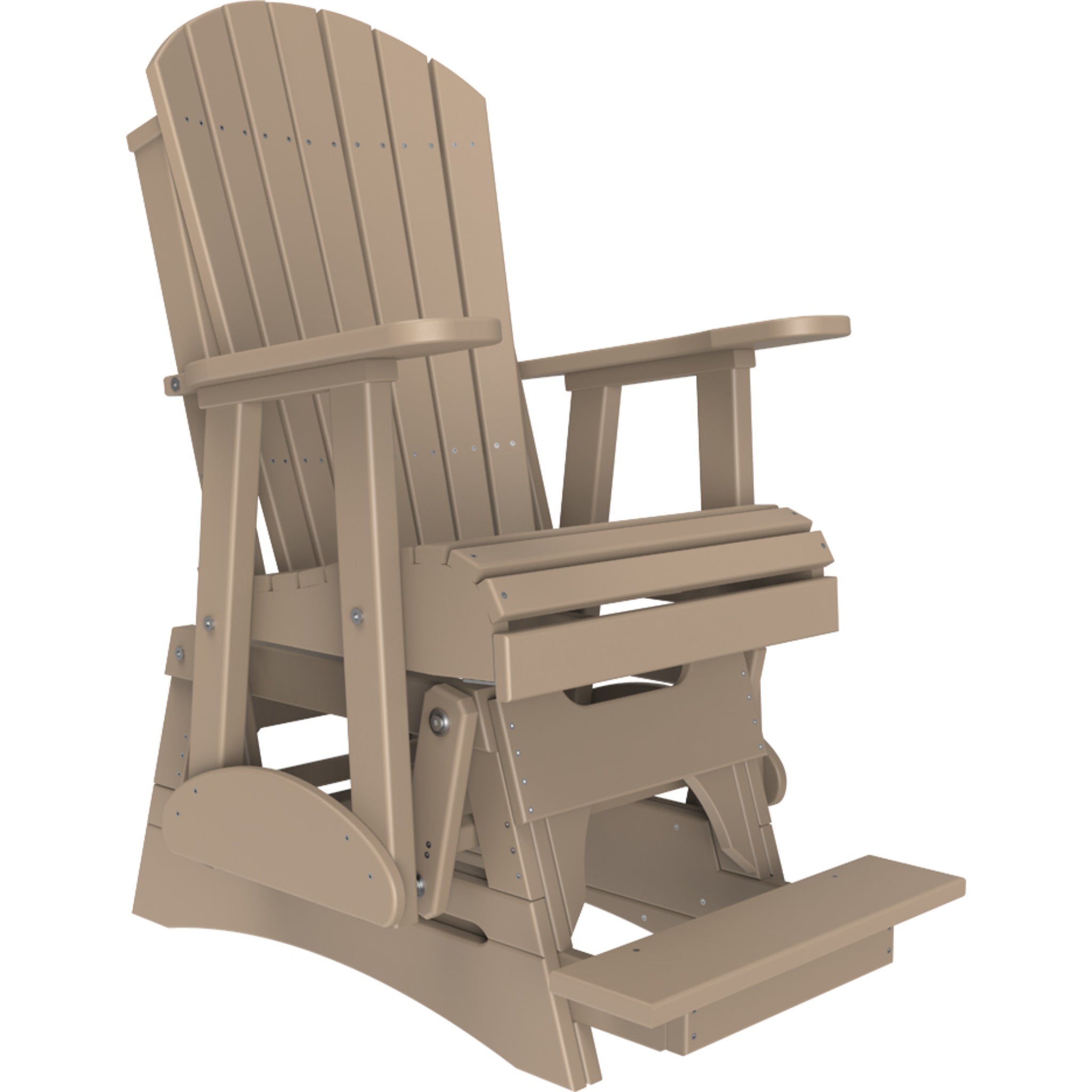 LuxCraft 2′ Adirondack Balcony Glider Chair – Outdoor High Seat Glider (2APBAG)
