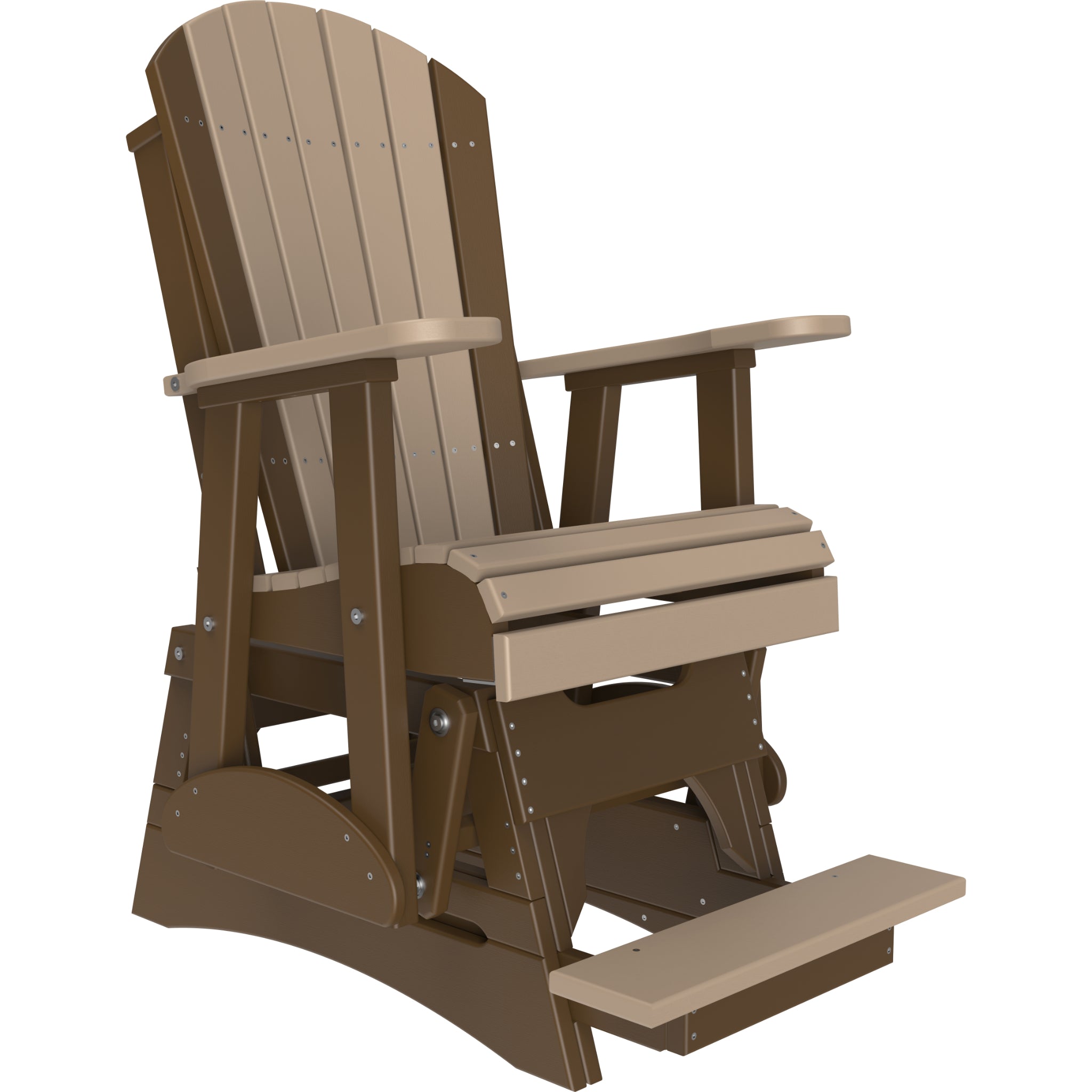LuxCraft 2′ Adirondack Balcony Glider Chair – Outdoor High Seat Glider (2APBAG)