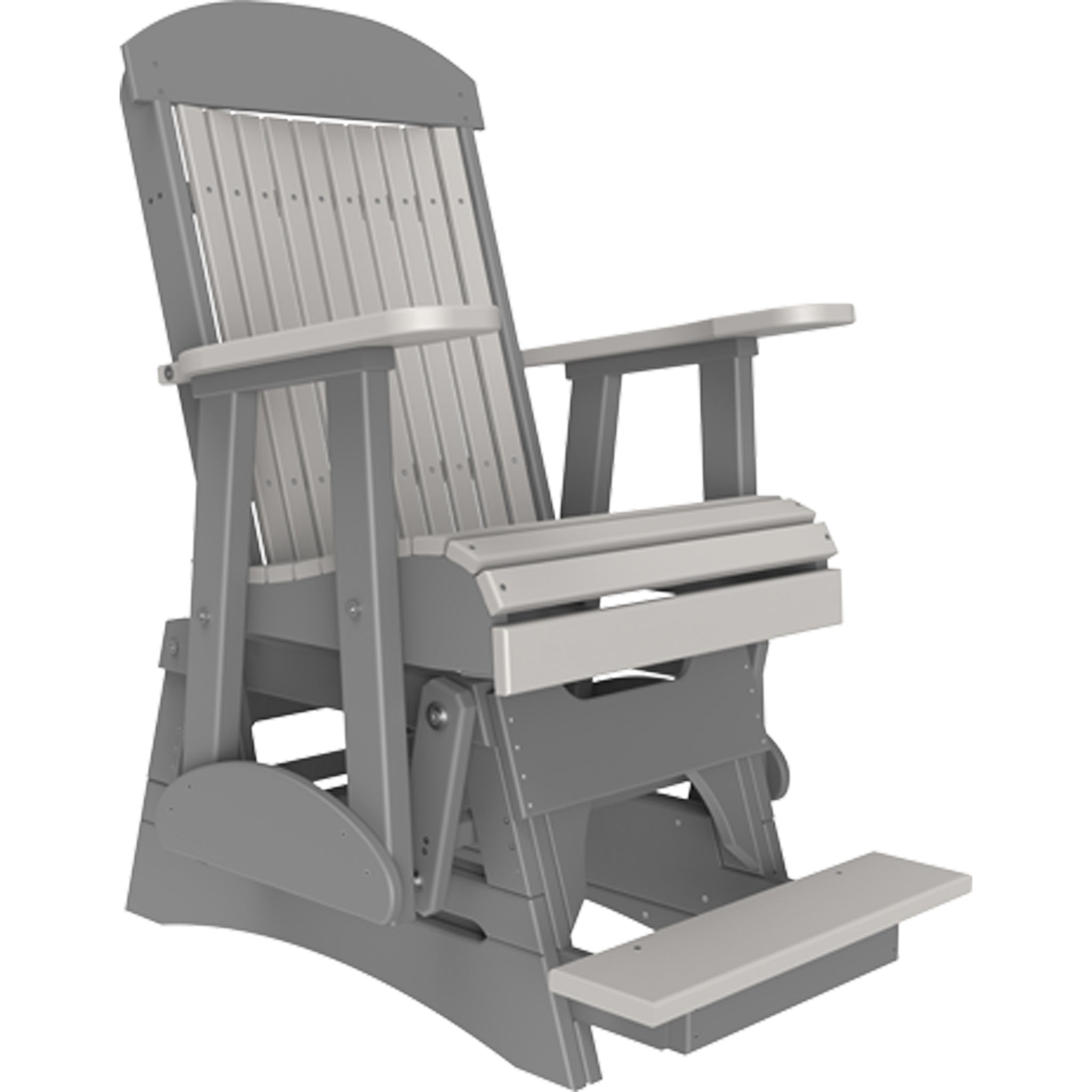 LuxCraft 2′ Classic Balcony Glider Chair – Outdoor Poly High Seat Glider (2CPBAG)