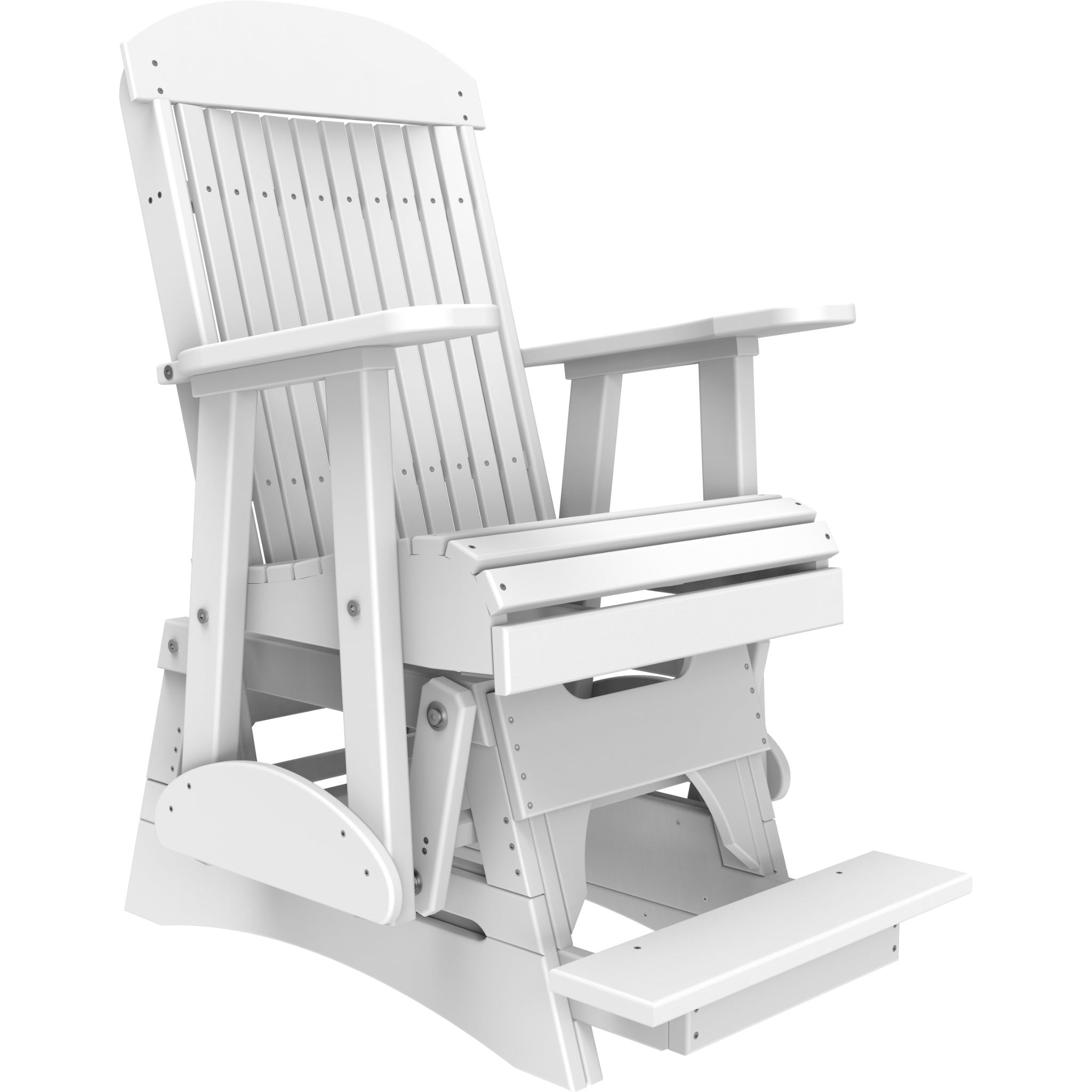 LuxCraft 2′ Classic Balcony Glider Chair – Outdoor Poly High Seat Glider (2CPBAG)