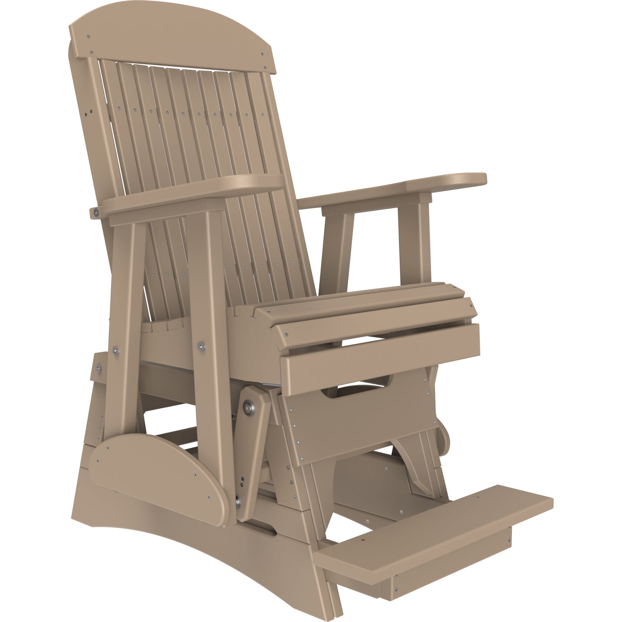 LuxCraft 2′ Classic Balcony Glider Chair – Outdoor Poly High Seat Glider (2CPBAG)