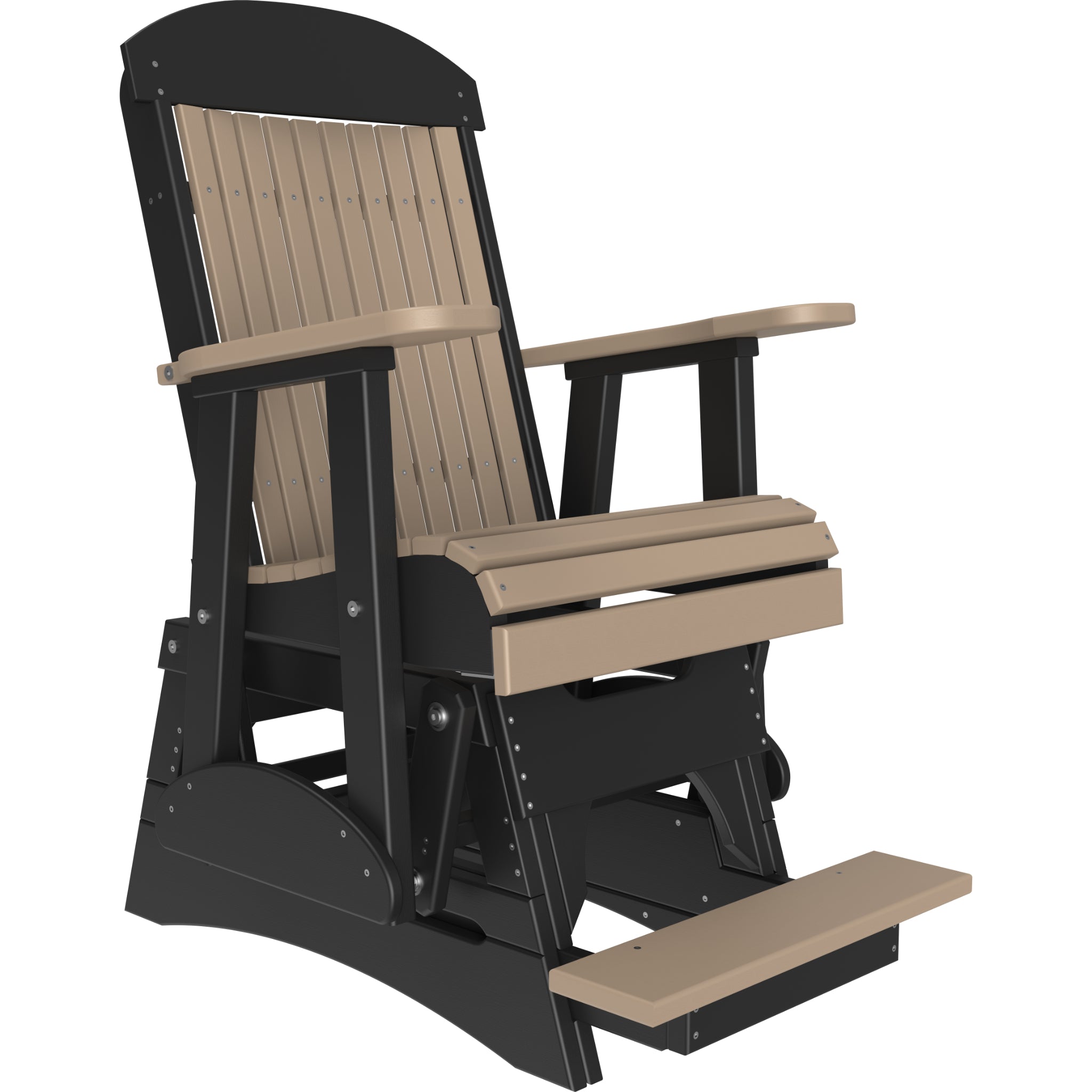 LuxCraft 2′ Classic Balcony Glider Chair – Outdoor Poly High Seat Glider (2CPBAG)