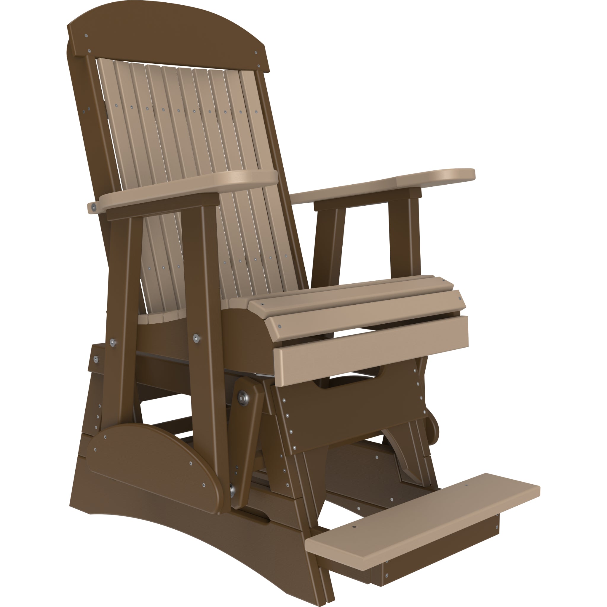 LuxCraft 2′ Classic Balcony Glider Chair – Outdoor Poly High Seat Glider (2CPBAG)