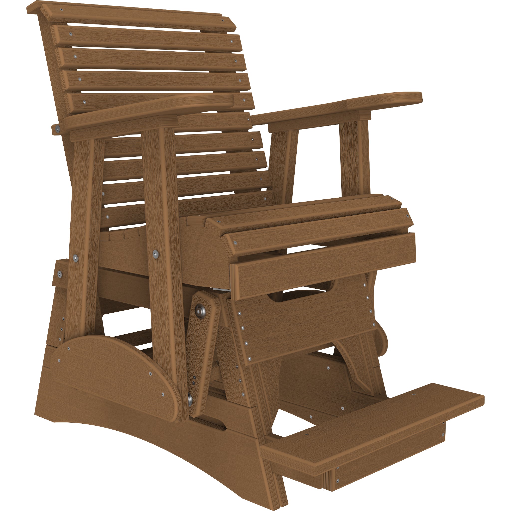 LuxCraft 2′ Plain Balcony Glider Chair – Outdoor Poly Balcony Glider Seat (2PPBAG)