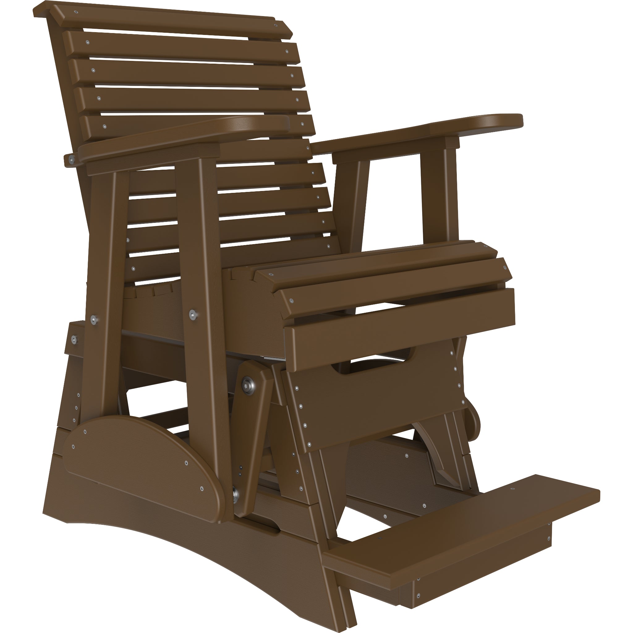 LuxCraft 2′ Plain Balcony Glider Chair – Outdoor Poly Balcony Glider Seat (2PPBAG)