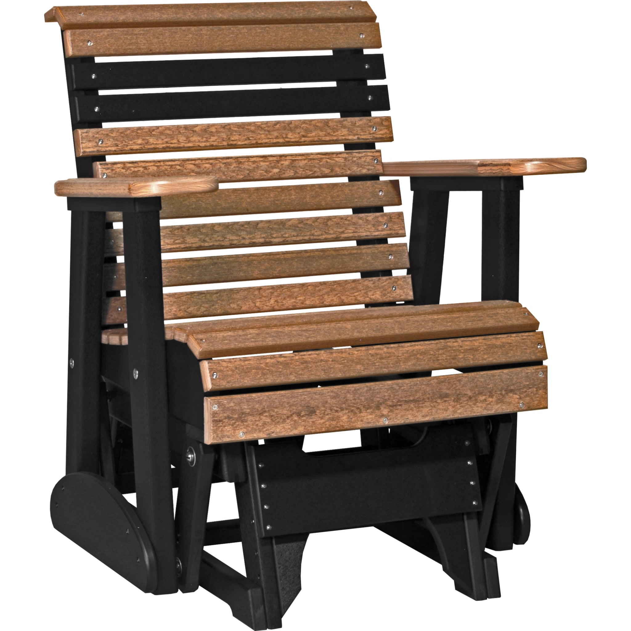 LuxCraft 2′ Plain Glider Chair – Outdoor Poly Porch Glider Seat (2PPG)