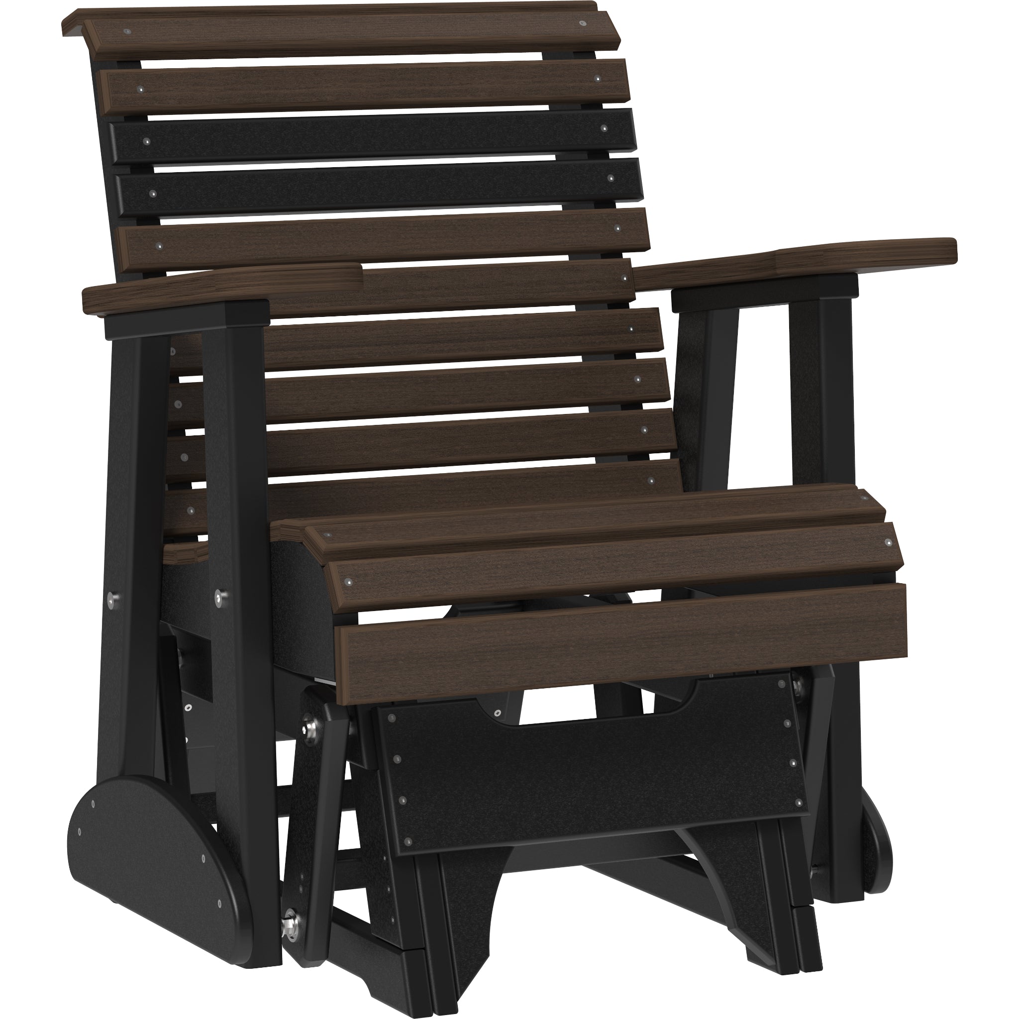 LuxCraft 2′ Plain Glider Chair – Outdoor Poly Porch Glider Seat (2PPG)