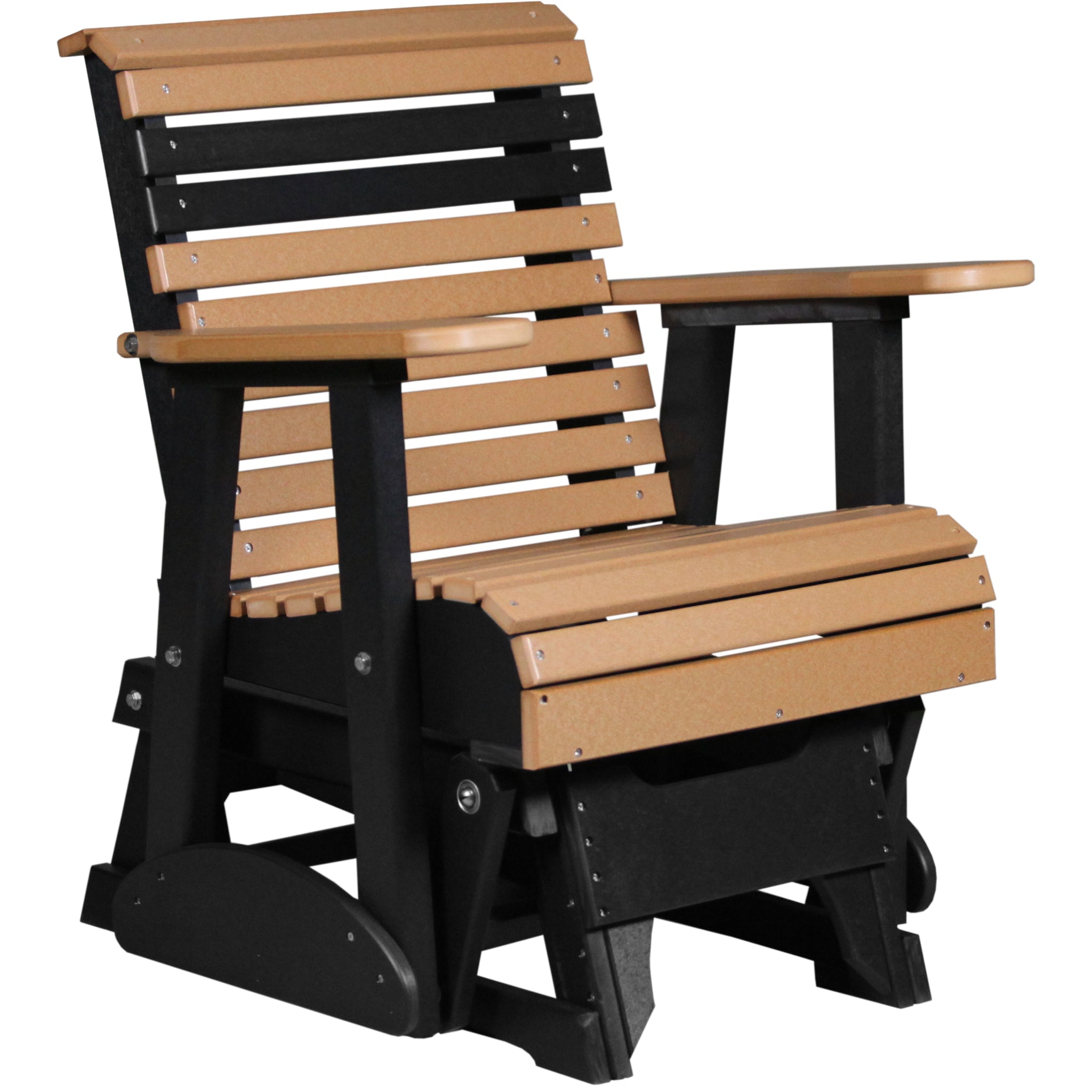 LuxCraft 2′ Plain Glider Chair – Outdoor Poly Porch Glider Seat (2PPG)