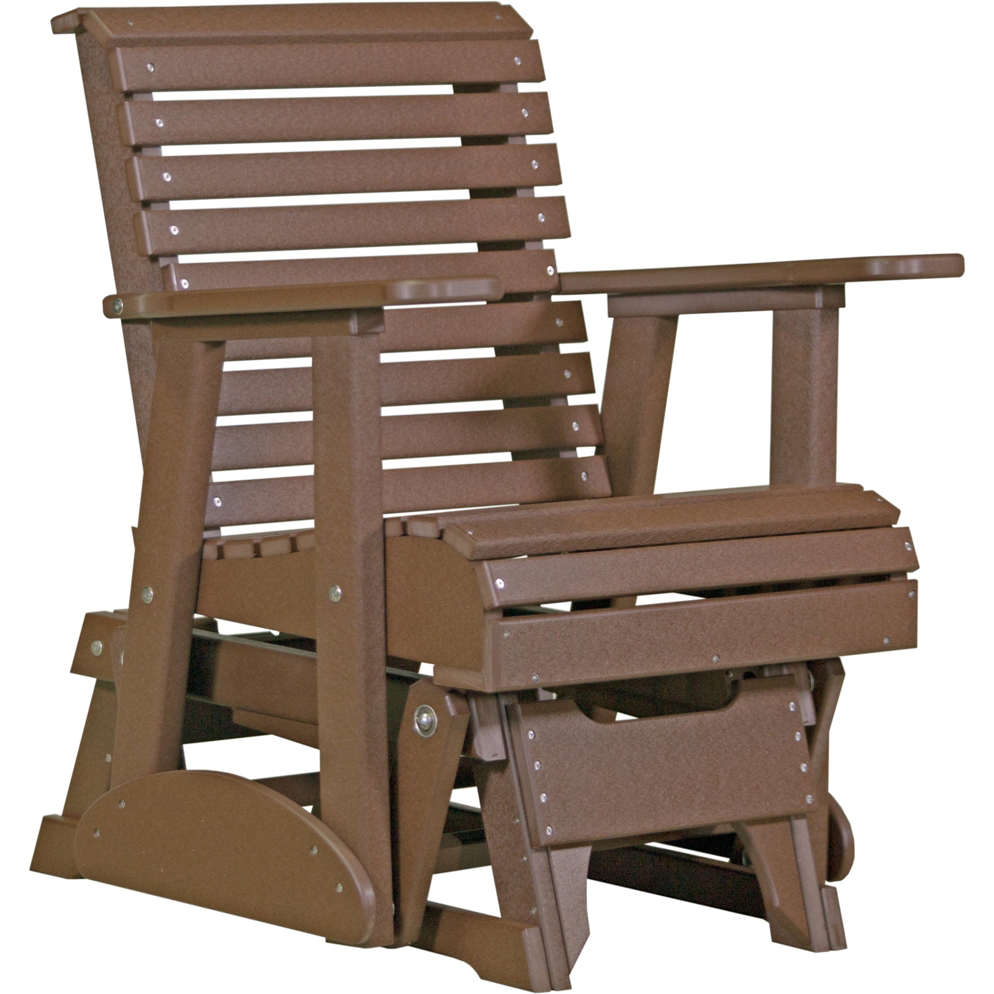 LuxCraft 2′ Plain Glider Chair – Outdoor Poly Porch Glider Seat (2PPG)