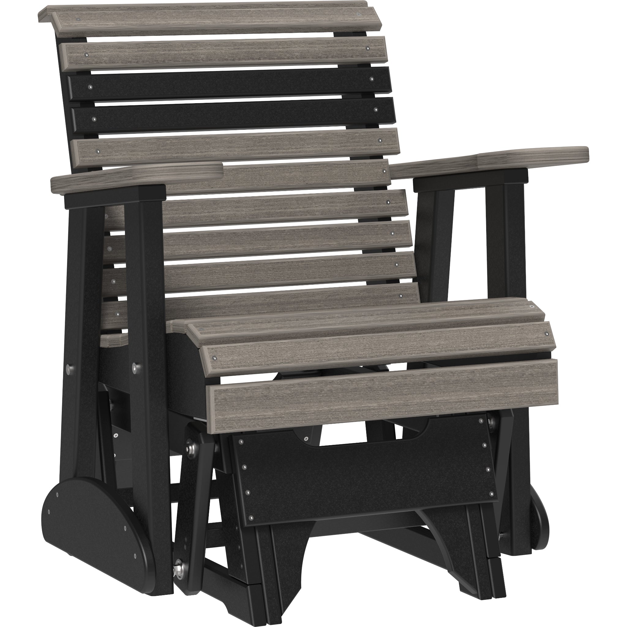 LuxCraft 2′ Plain Glider Chair – Outdoor Poly Porch Glider Seat (2PPG)