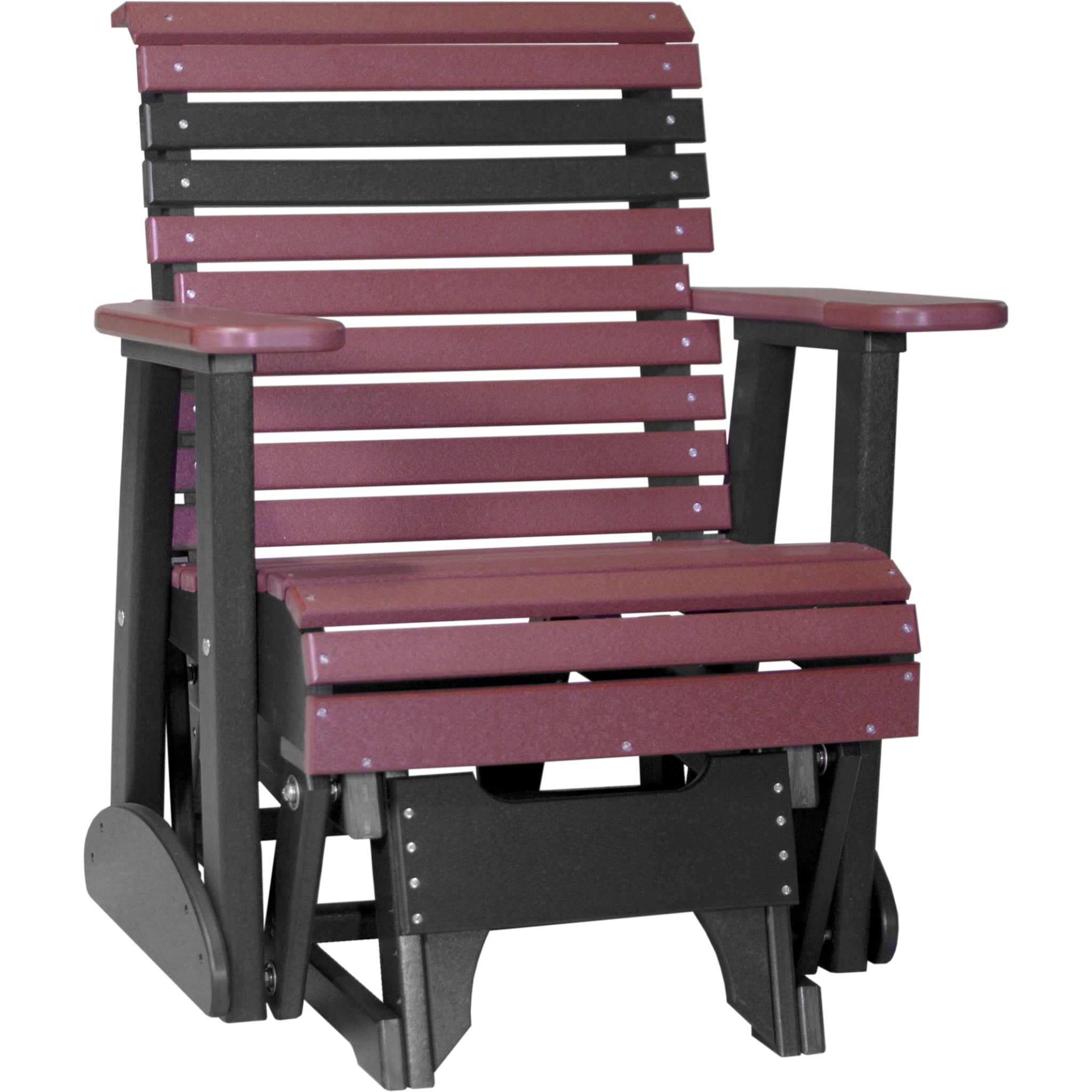 LuxCraft 2′ Plain Glider Chair – Outdoor Poly Porch Glider Seat (2PPG)