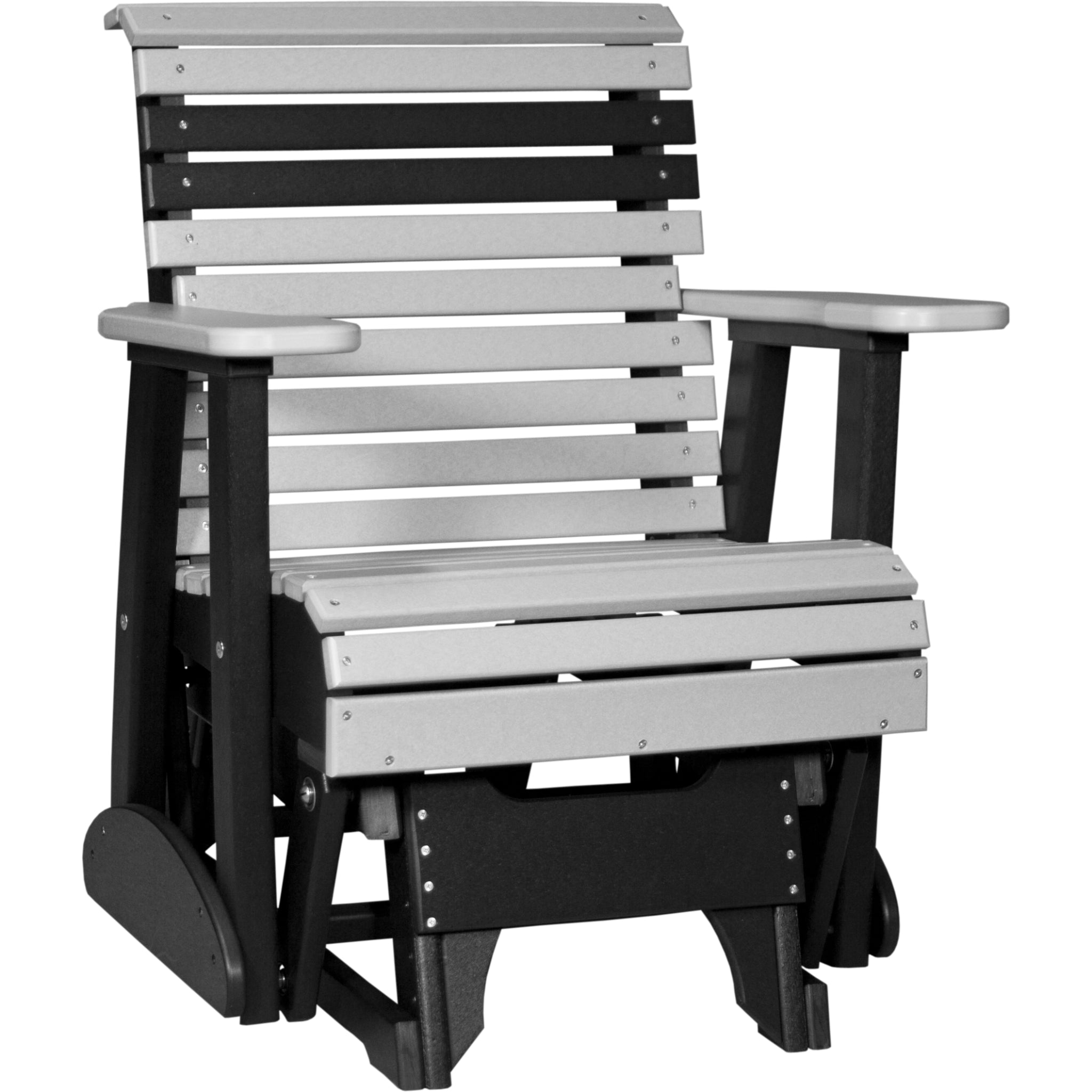 LuxCraft 2′ Plain Glider Chair – Outdoor Poly Porch Glider Seat (2PPG)