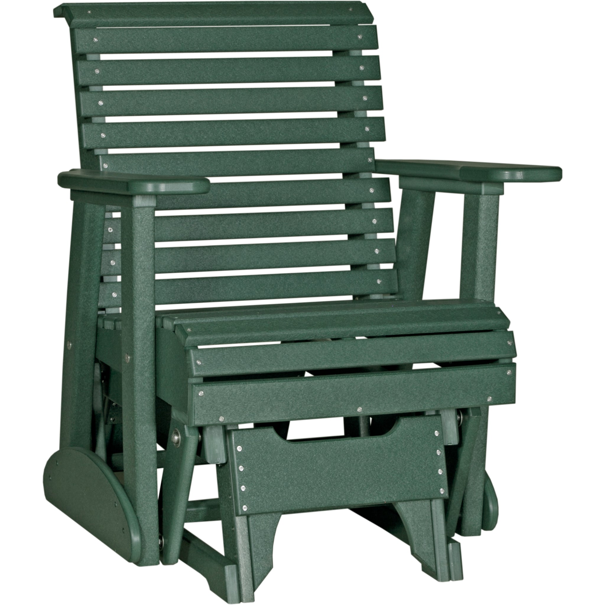 LuxCraft 2′ Plain Glider Chair – Outdoor Poly Porch Glider Seat (2PPG)