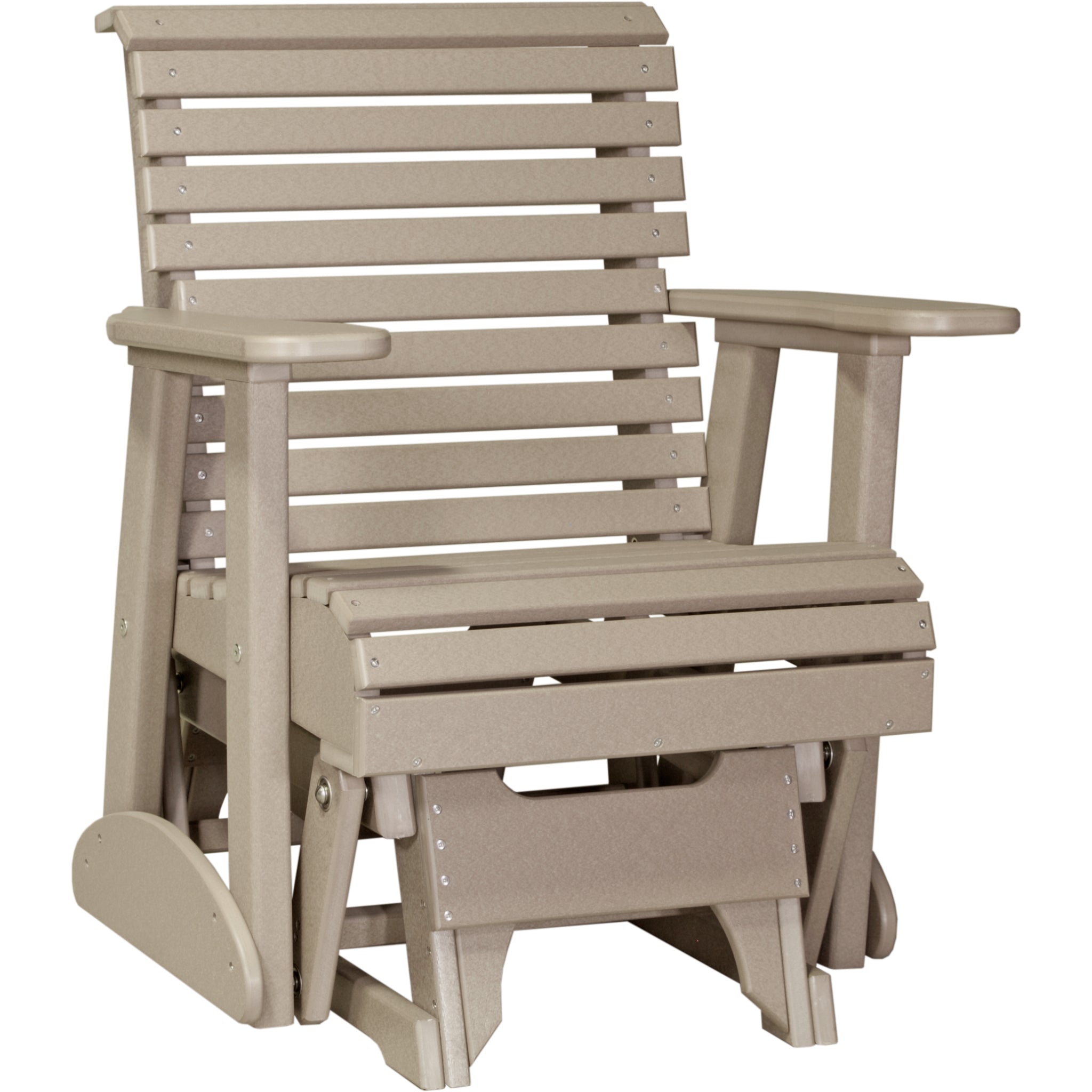 LuxCraft 2′ Plain Glider Chair – Outdoor Poly Porch Glider Seat (2PPG)
