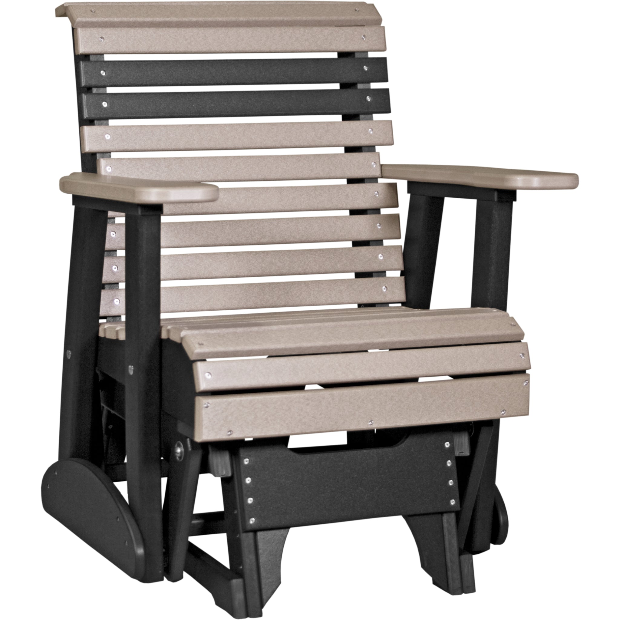 LuxCraft 2′ Plain Glider Chair – Outdoor Poly Porch Glider Seat (2PPG)
