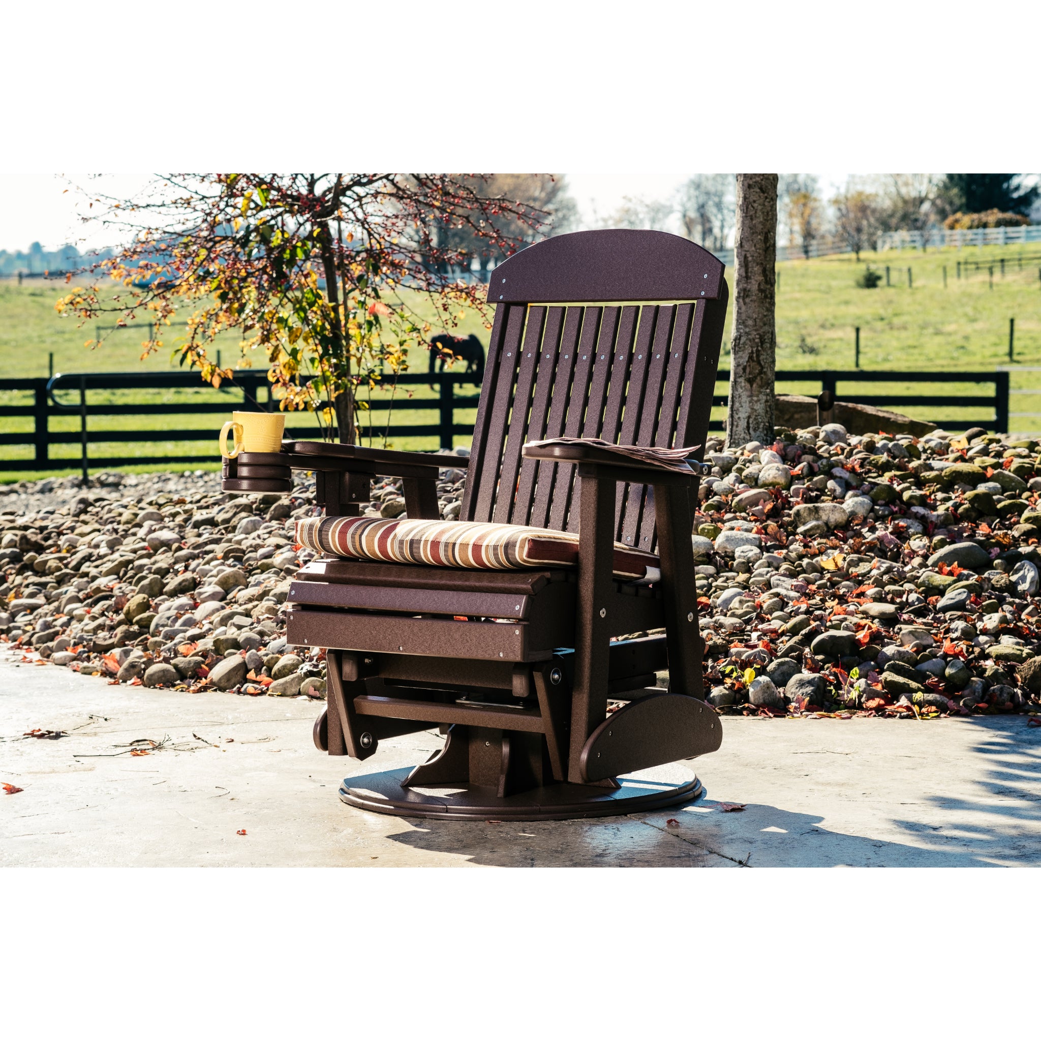 LuxCraft 2′ Classic Swivel Glider – Outdoor Poly Swivel Glider Chair (2SCPG)