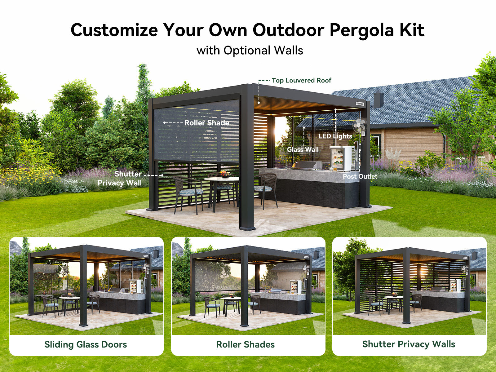 FlexPatio POWER+ Motorized Pergola