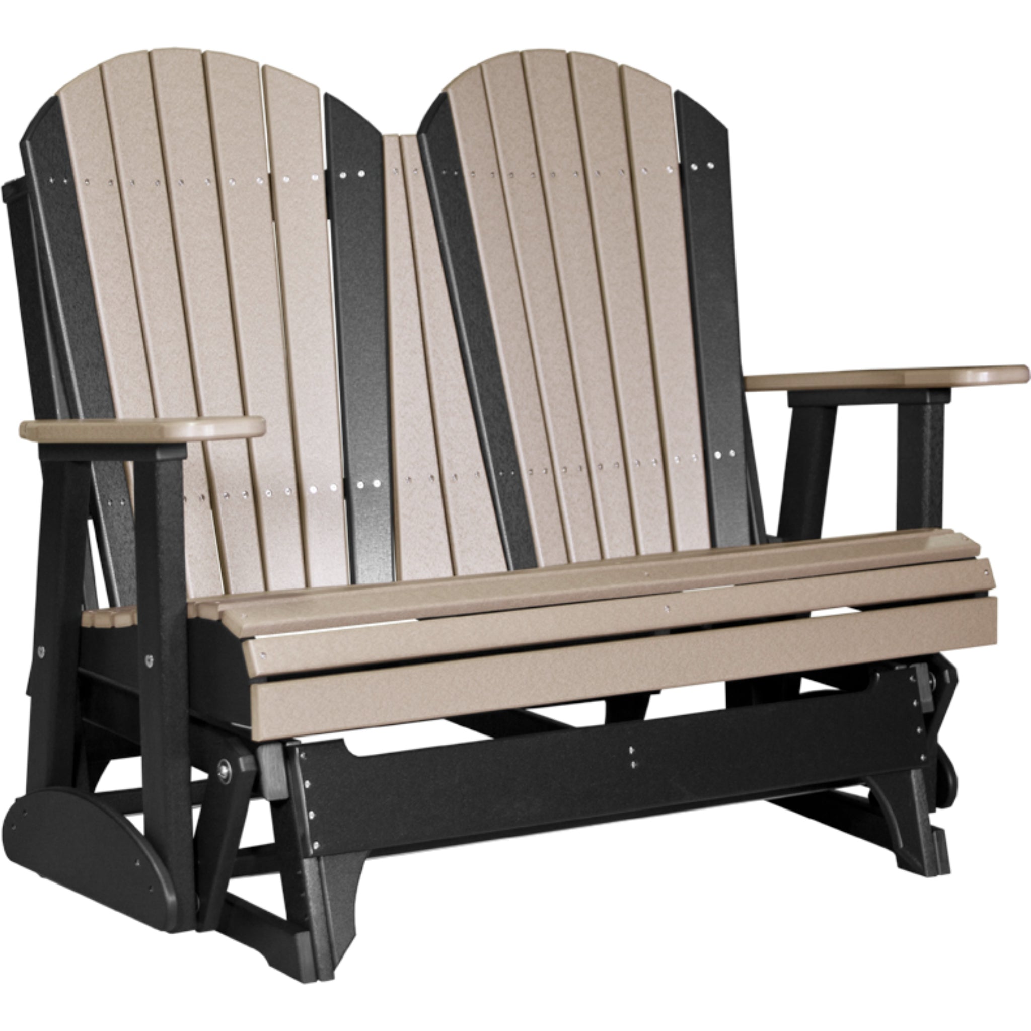 LuxCraft 4′ Adirondack Glider –  Outdoor Poly Porch Glider (4APG)