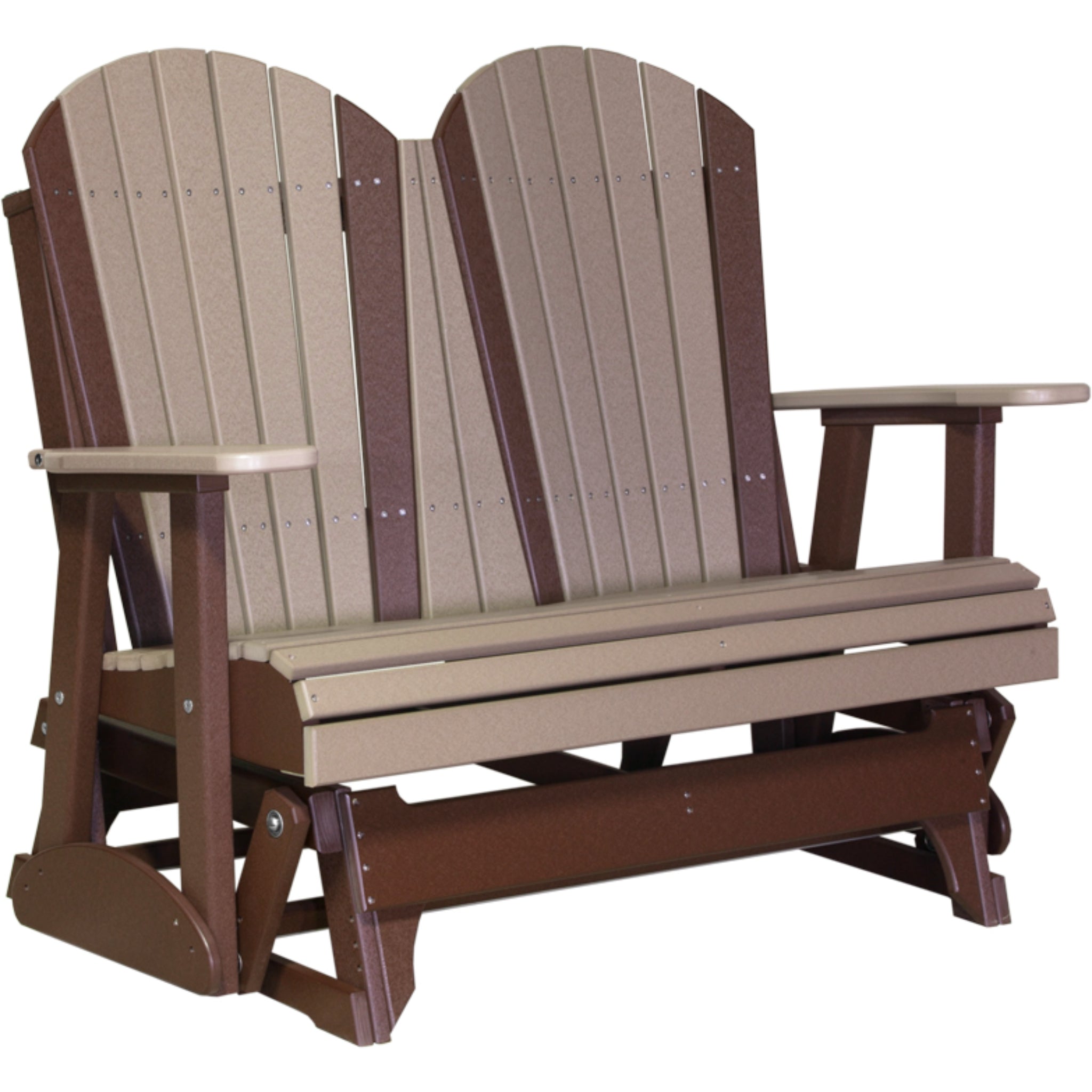 LuxCraft 4′ Adirondack Glider –  Outdoor Poly Porch Glider (4APG)
