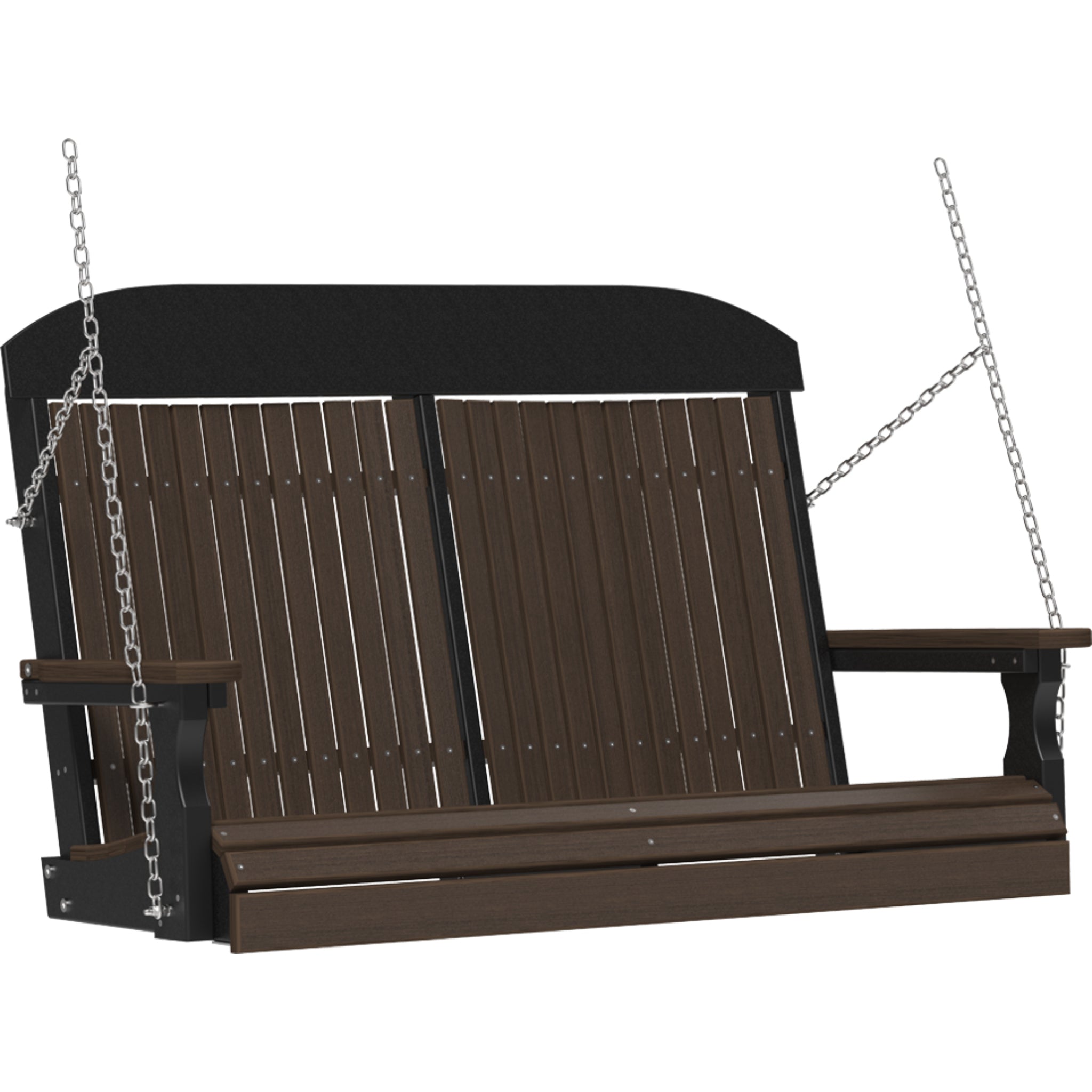 LuxCraft 4′ Classic Swing Chair – Durable Poly Outdoor Porch Swing (4CPS)