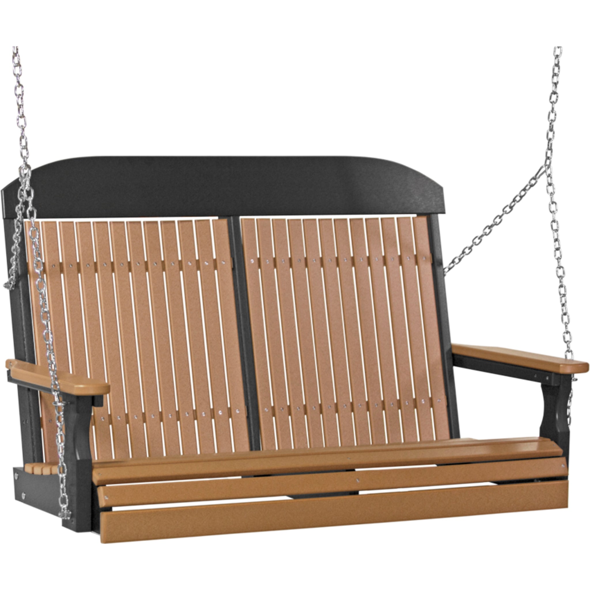 LuxCraft 4′ Classic Swing Chair – Durable Poly Outdoor Porch Swing (4CPS)